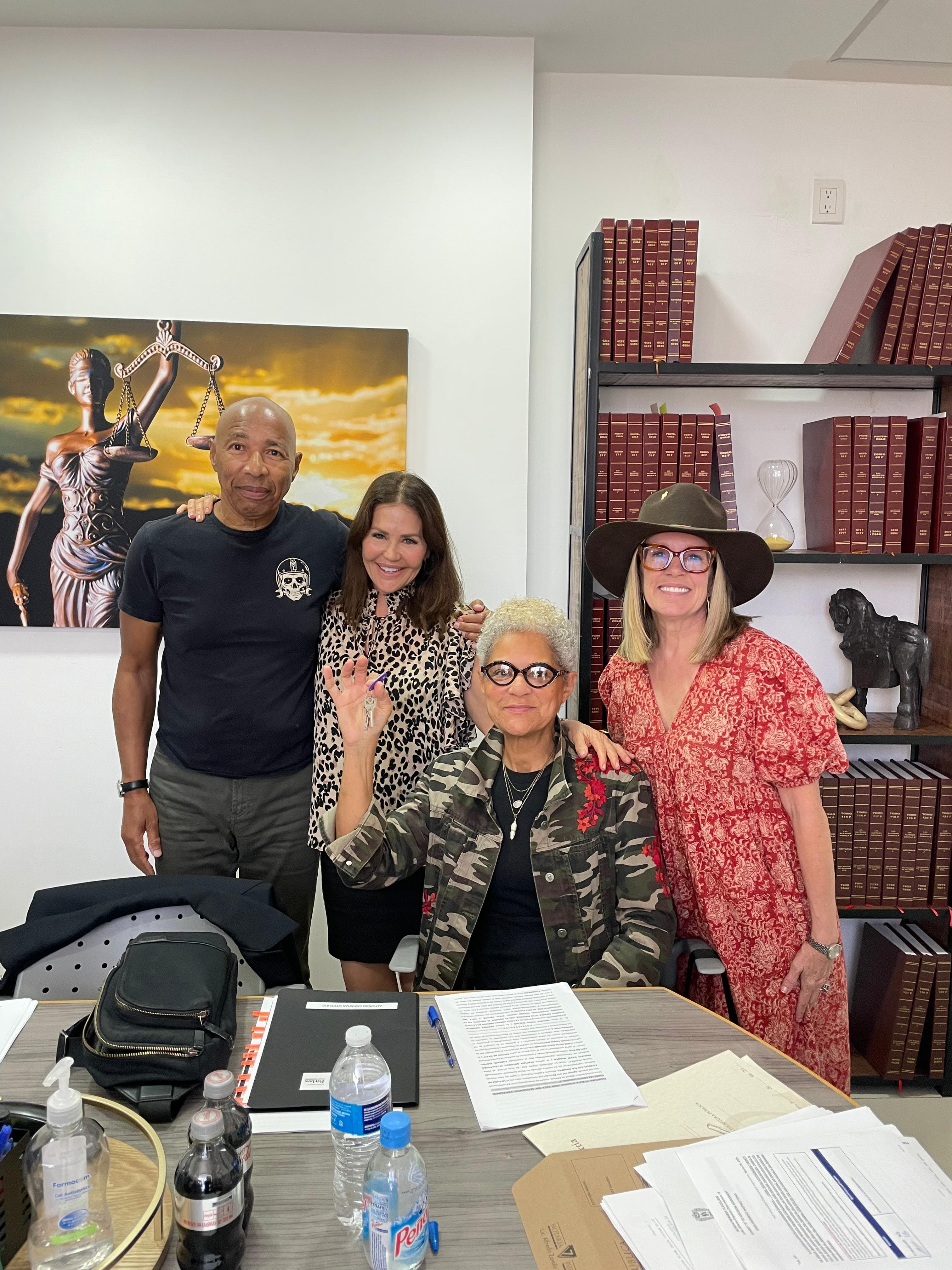 Tiffany Paige with seller clients at the notario office in San Miguel de Allende