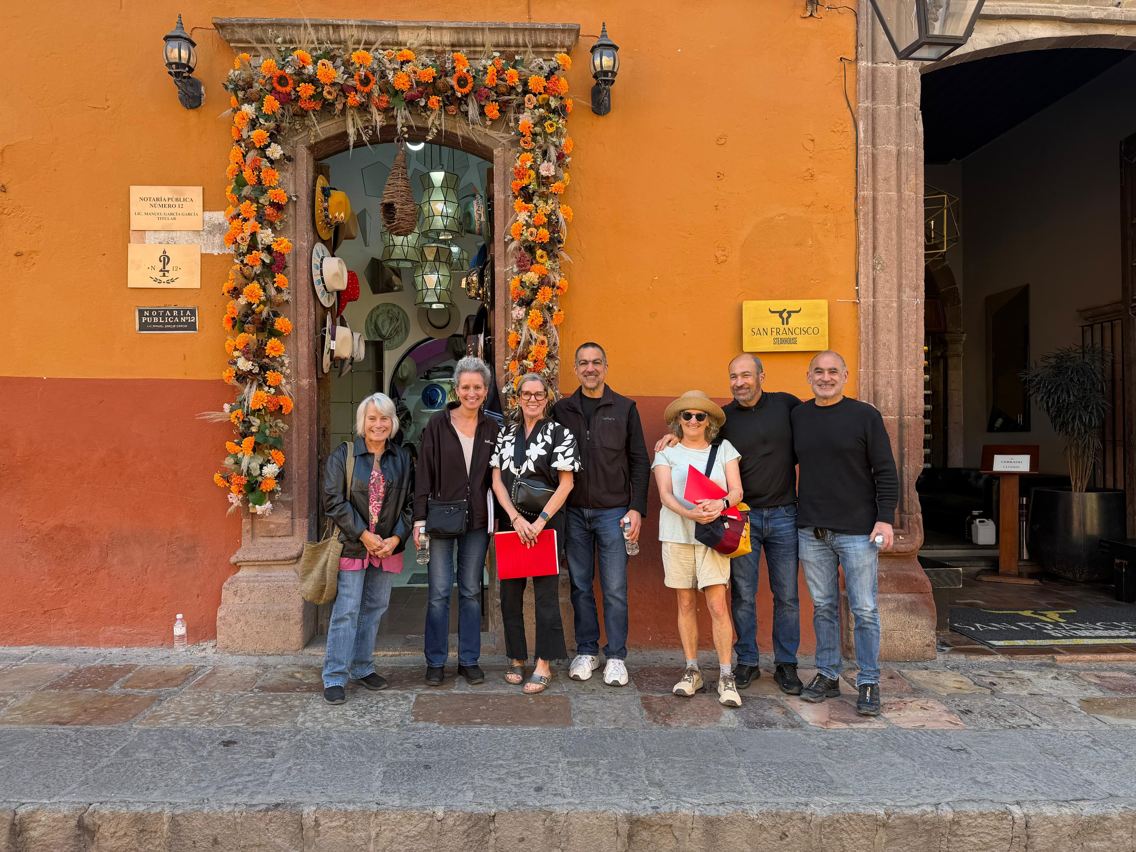Tiffany Paige with buyer clients in San Miguel de Allende