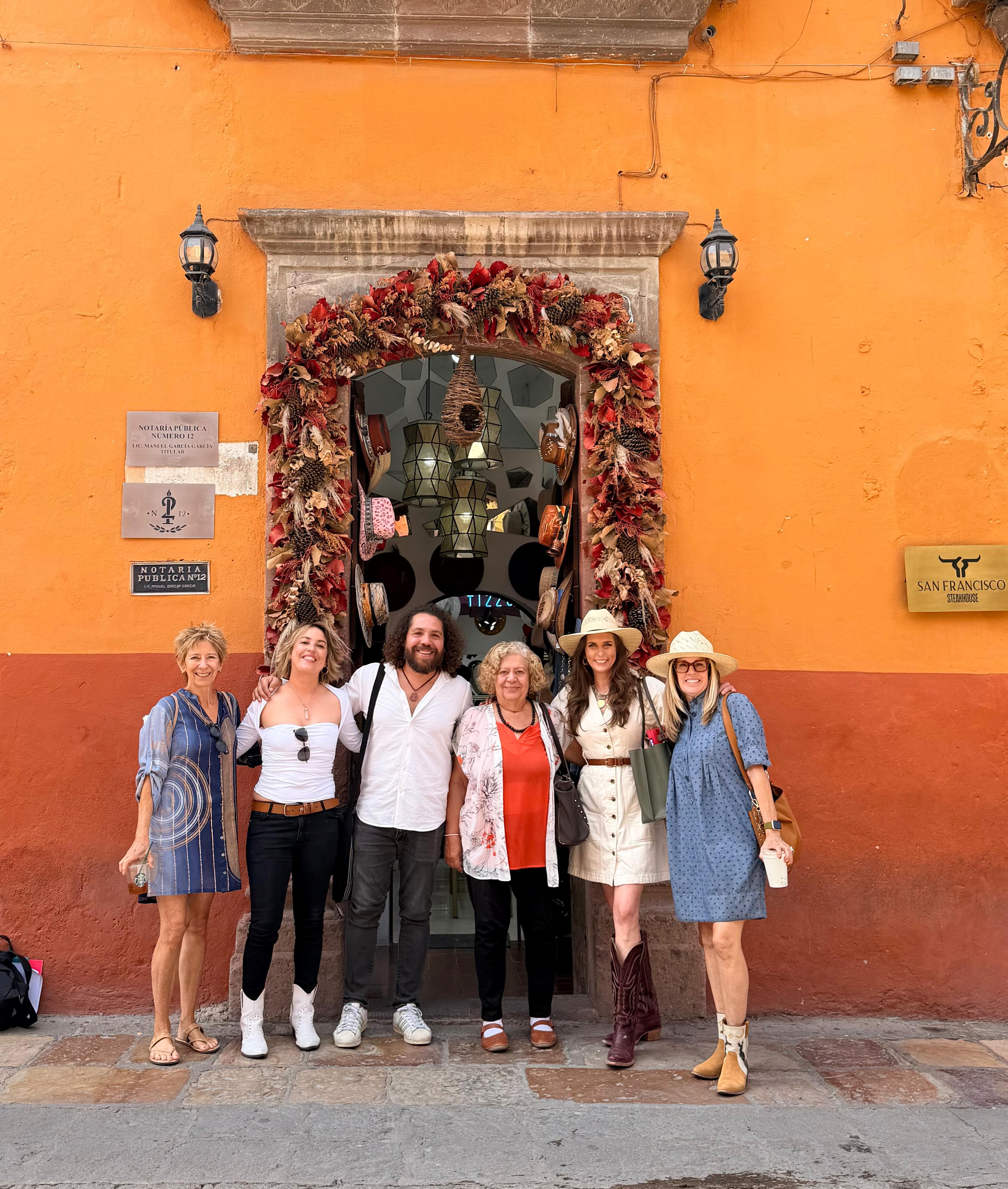 Tiffany Paige with clients in San Miguel de Allende