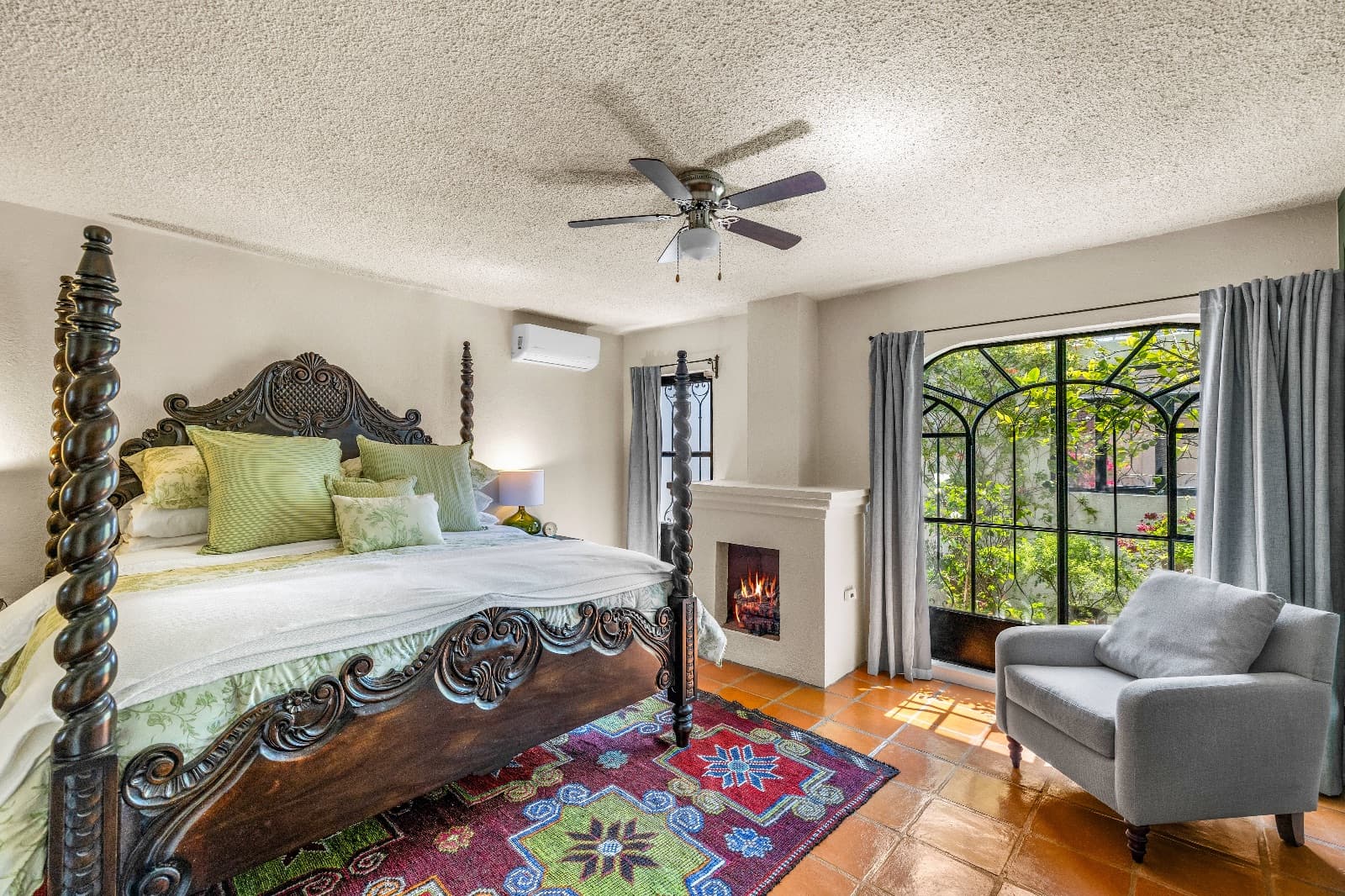 Casa Refugio — San Antonio, San Miguel de Allende — photo 11 — ornate master suite, garden views flooded