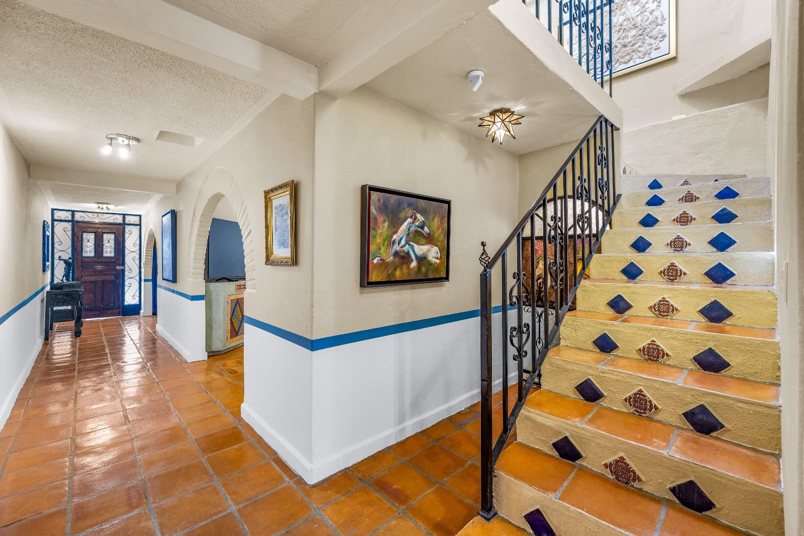 Casa Refugio — San Antonio, San Miguel de Allende — photo 8 — charming colonial staircase, authentic mexican tiles