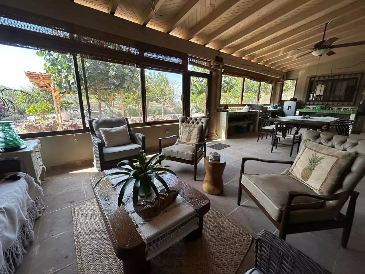 Premium Country Estate Sosnabar — Sosnabar, San Miguel de Allende — photo 20 — sun-drenched covered veranda, resort-style living