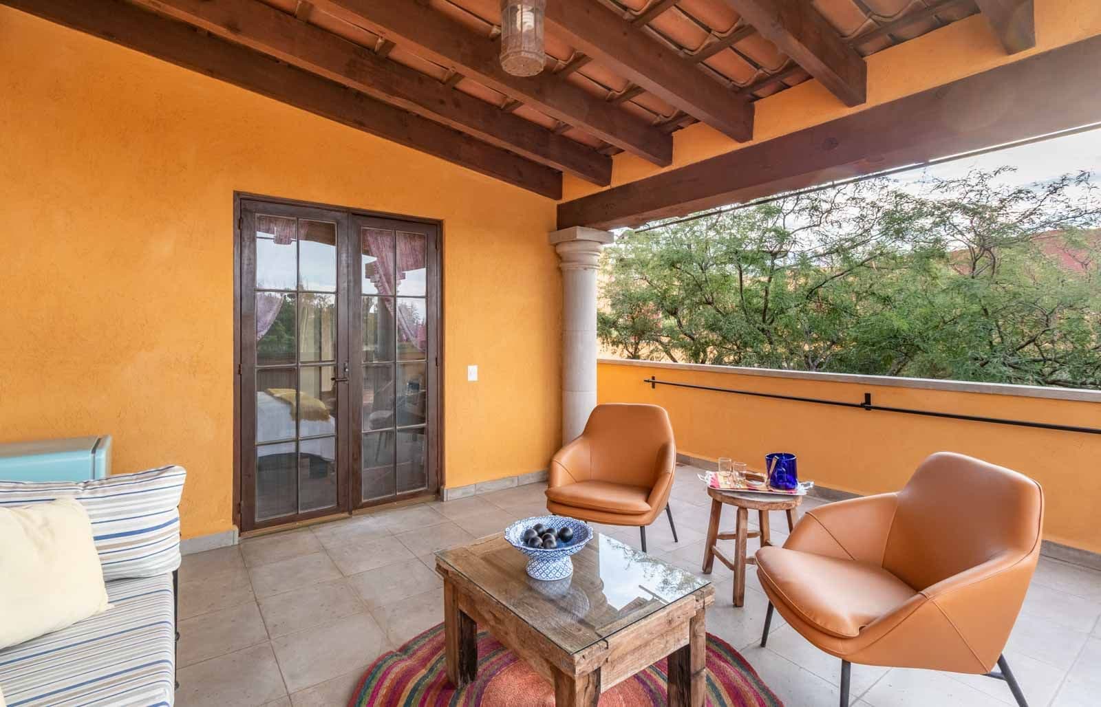 Casa San Miguel 11 — El Paraiso, San Miguel de Allende — photo 25 — vibrant covered terrace, verdant views