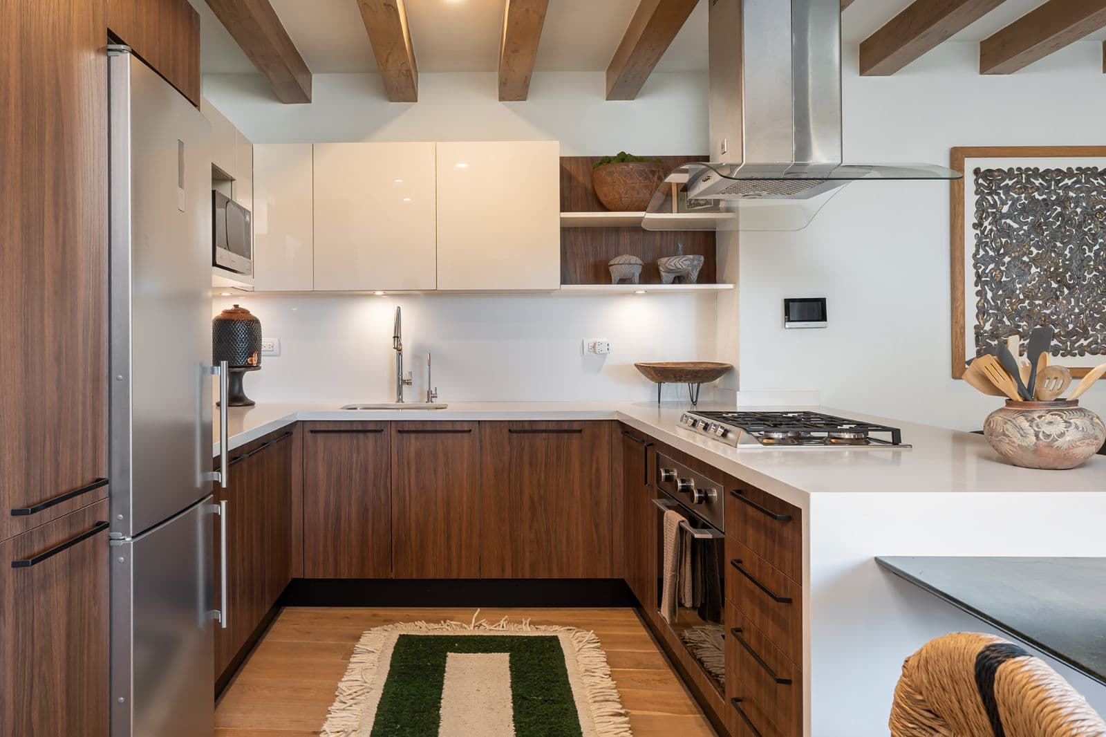 Le Cottage Penthouse #9 — Centro, San Miguel de Allende — photo 3 — contemporary kitchen with rustic warmth