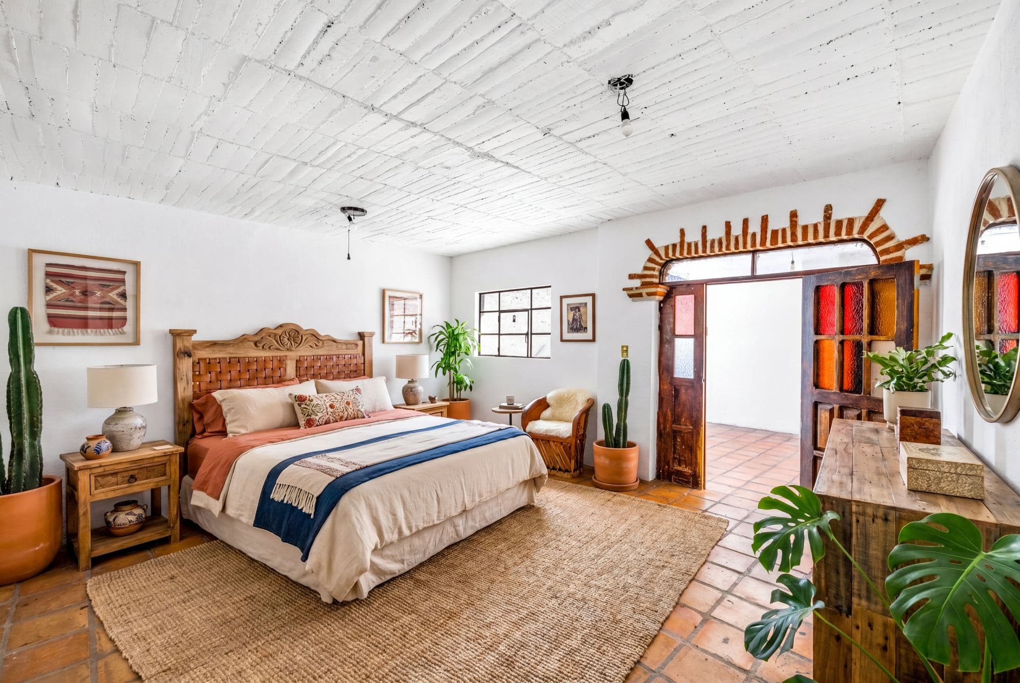Casa Arias — La Palmita, San Miguel de Allende — photo 23 — luminous primary suite, authentic mexican charm