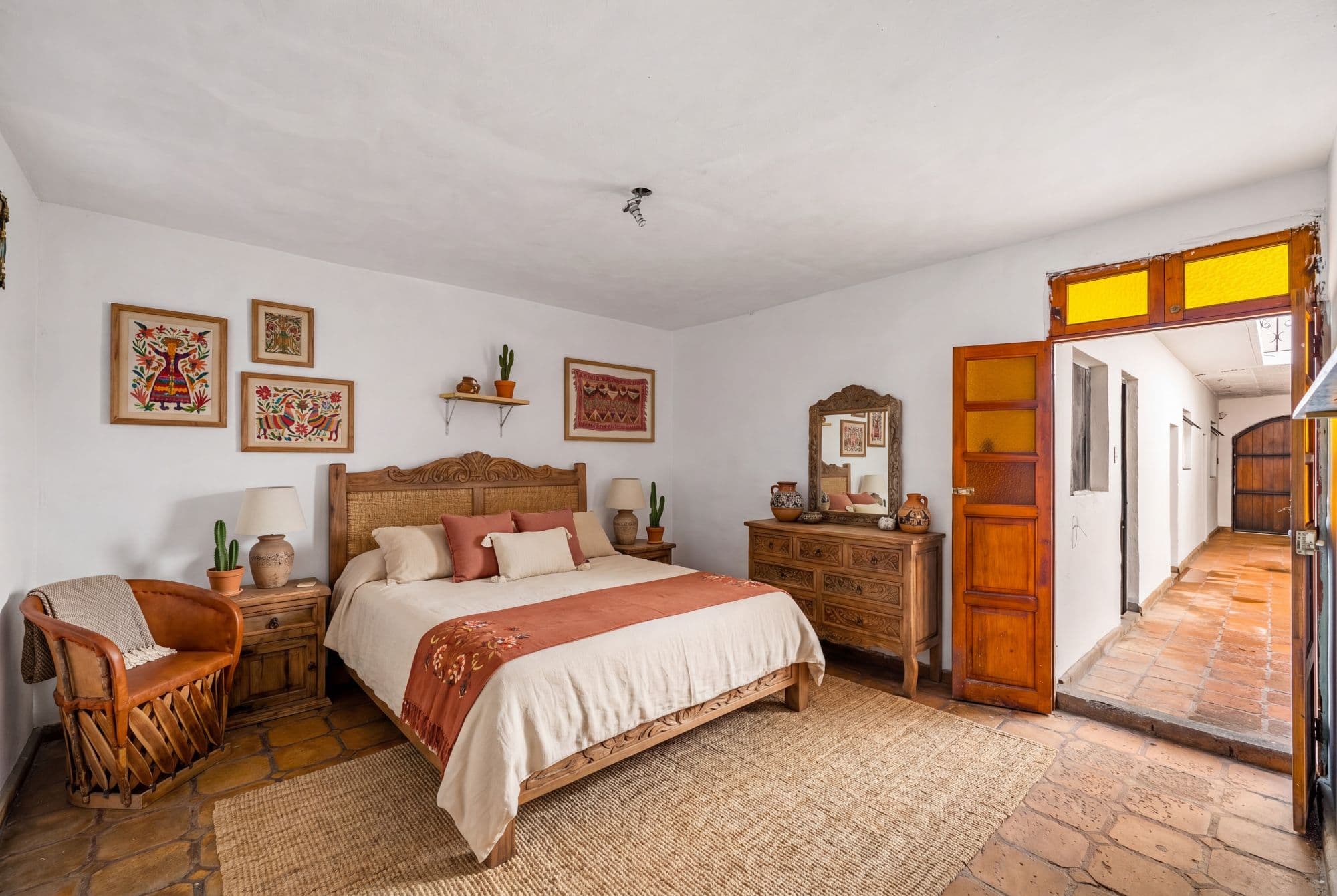 Casa Arias — La Palmita, San Miguel de Allende — photo 22 — authentic colonial bedroom, warm rustic elegance