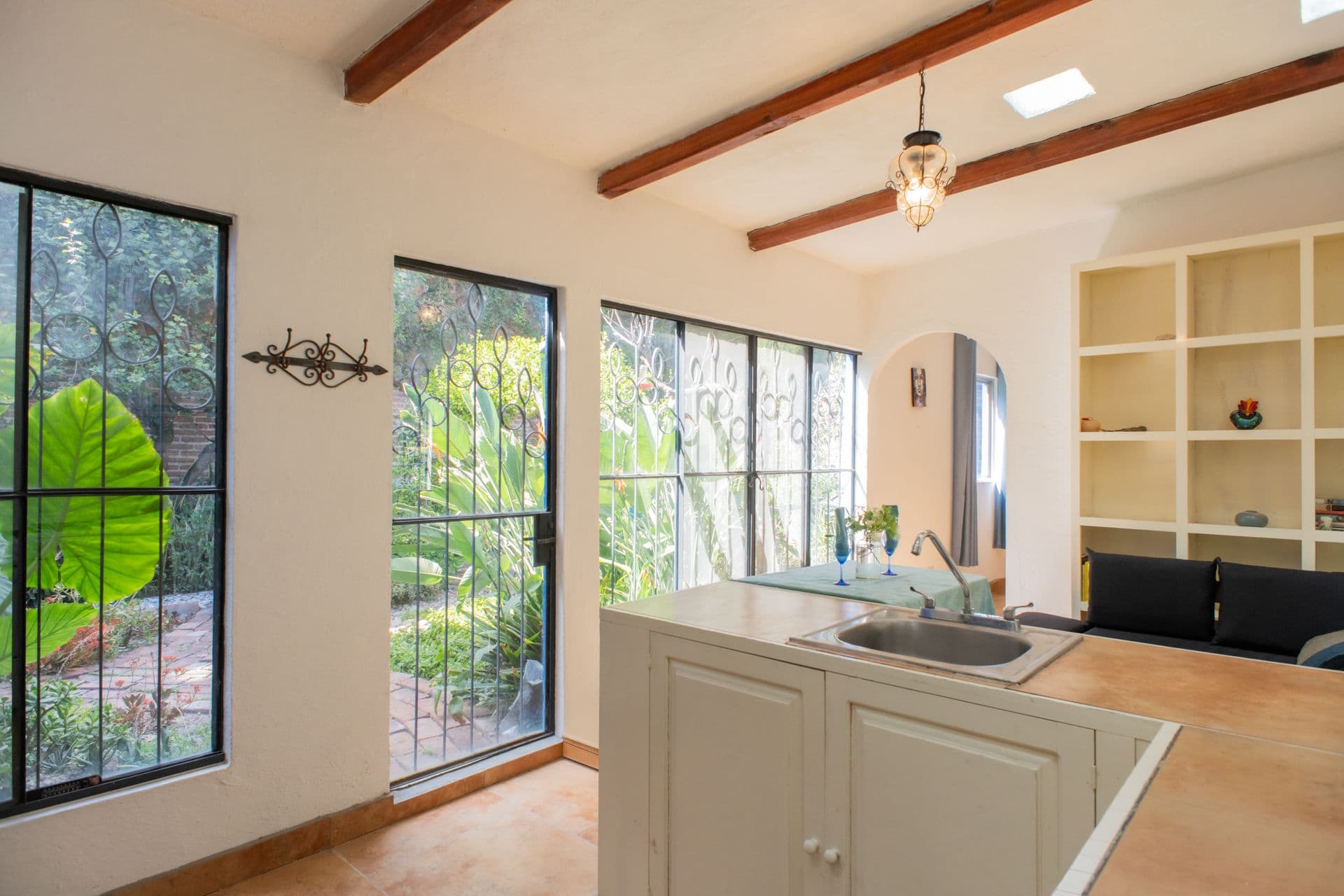 Casa Santuario — San Antonio, San Miguel de Allende — photo 23 — luminous kitchen with garden views
