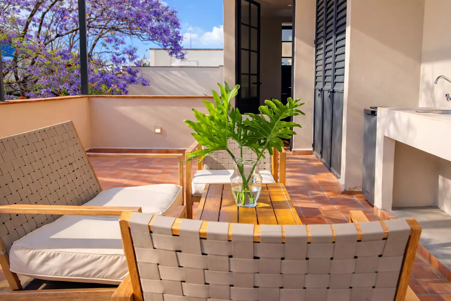 Casa Tranquila — Guadalupe, San Miguel de Allende — photo 31 — sun-drenched rooftop terrace, contemporary elegance