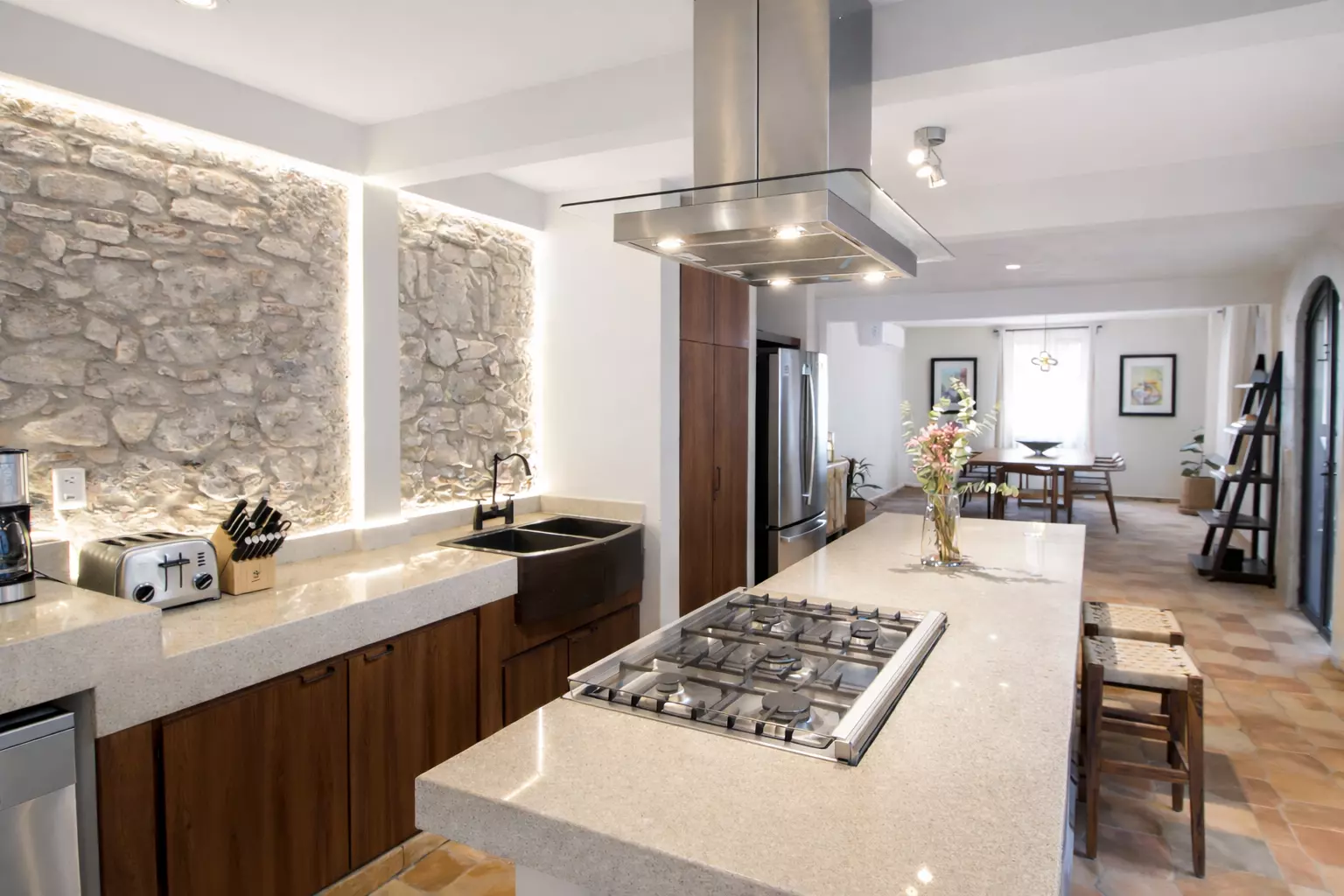 Casa Tranquila — Guadalupe, San Miguel de Allende — photo 6 — contemporary luxury kitchen with abundant natural light