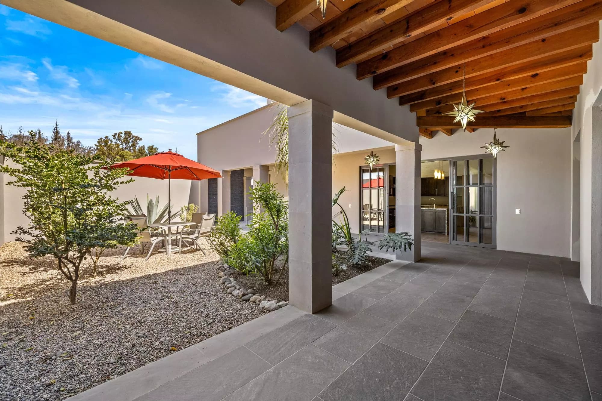 Casa San Uriel — El Paraiso, San Miguel de Allende — photo 9 — covered terrace, rustic beams, resort ambiance