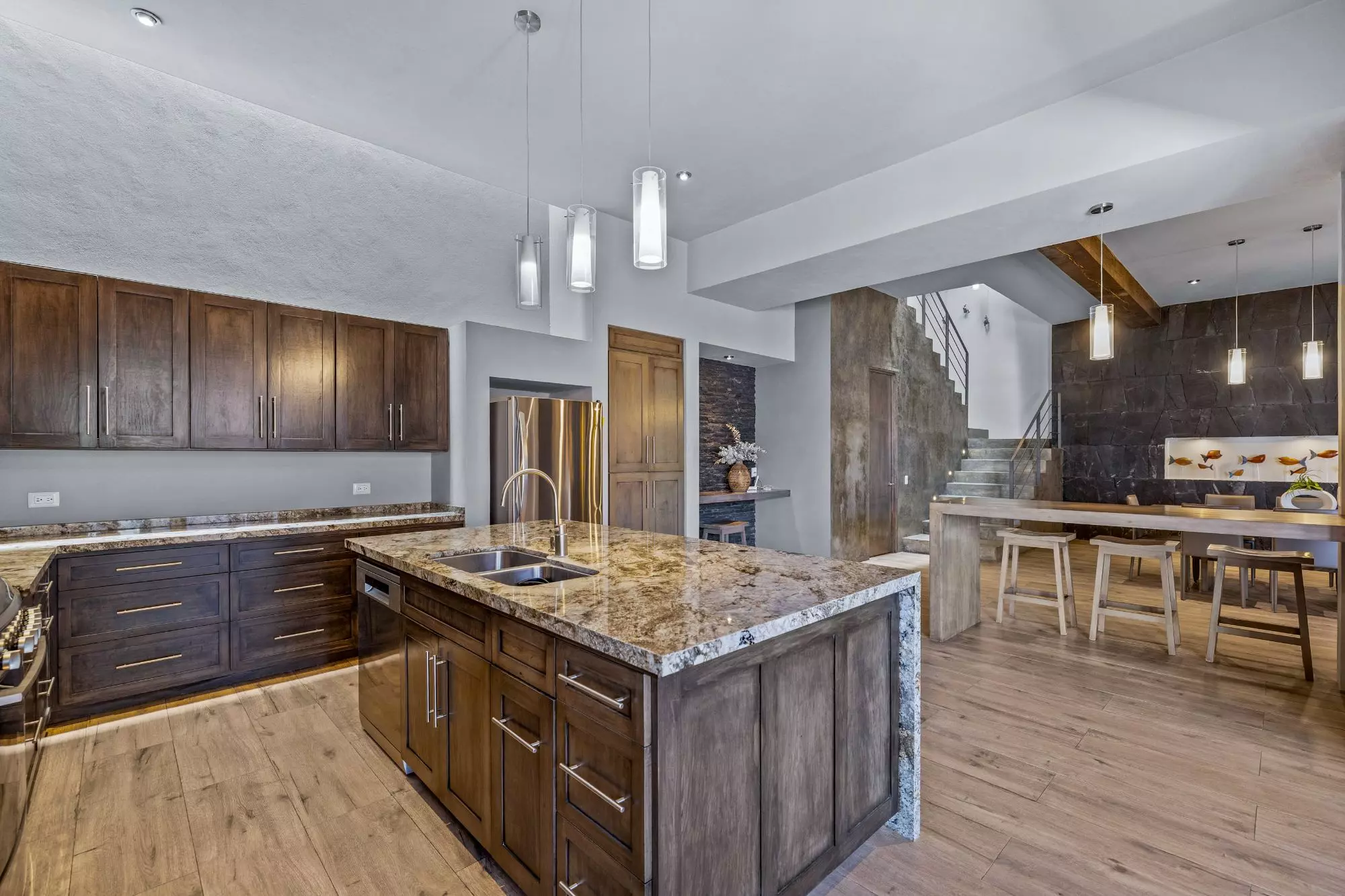 Casa San Uriel — El Paraiso, San Miguel de Allende — photo 11 — contemporary luxury kitchen, soaring ceilings