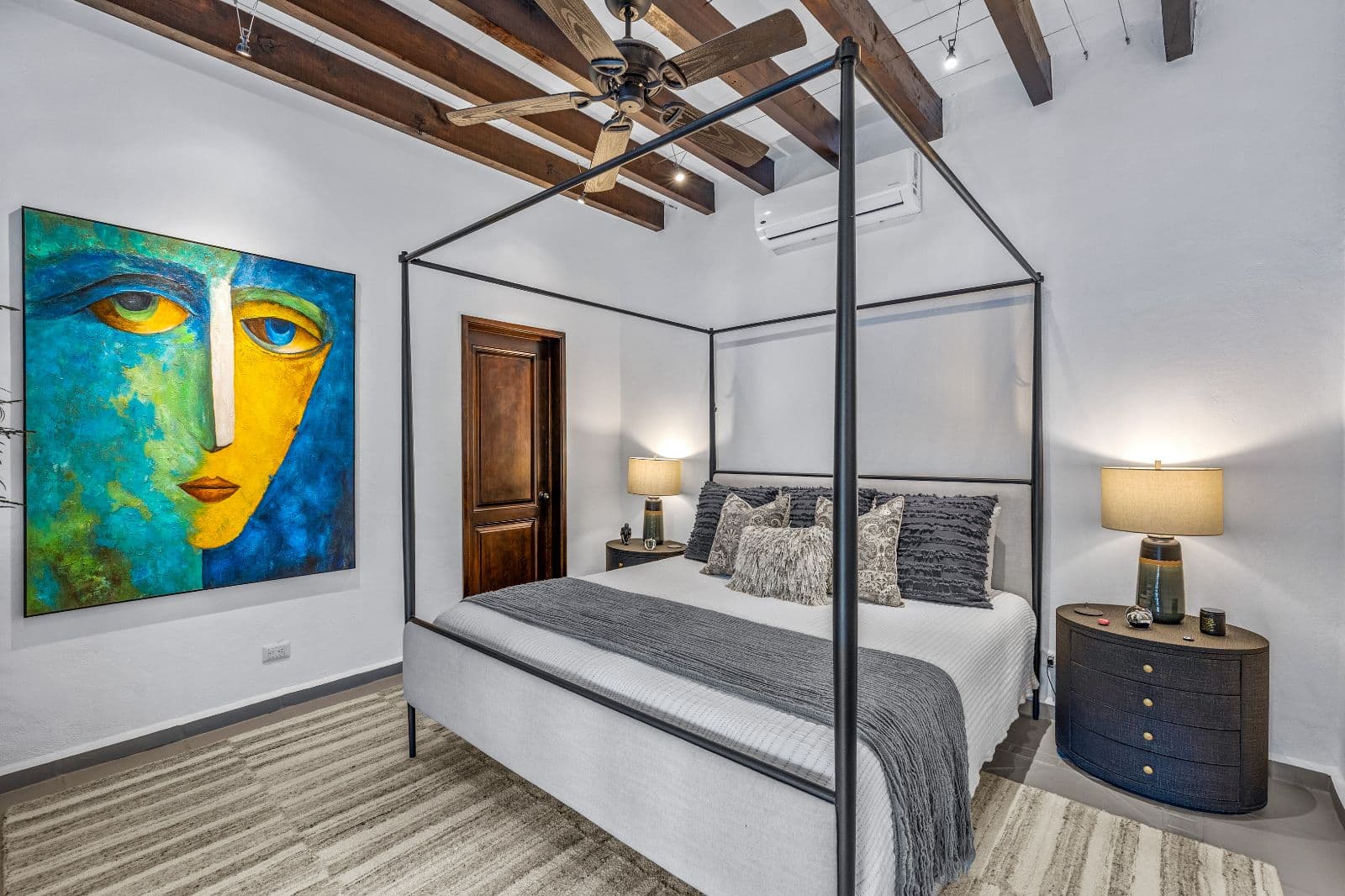 Casa CurVale — Villa de los Frailes, San Miguel de Allende — photo 23 — artistic master suite, rustic beams, refined elegance