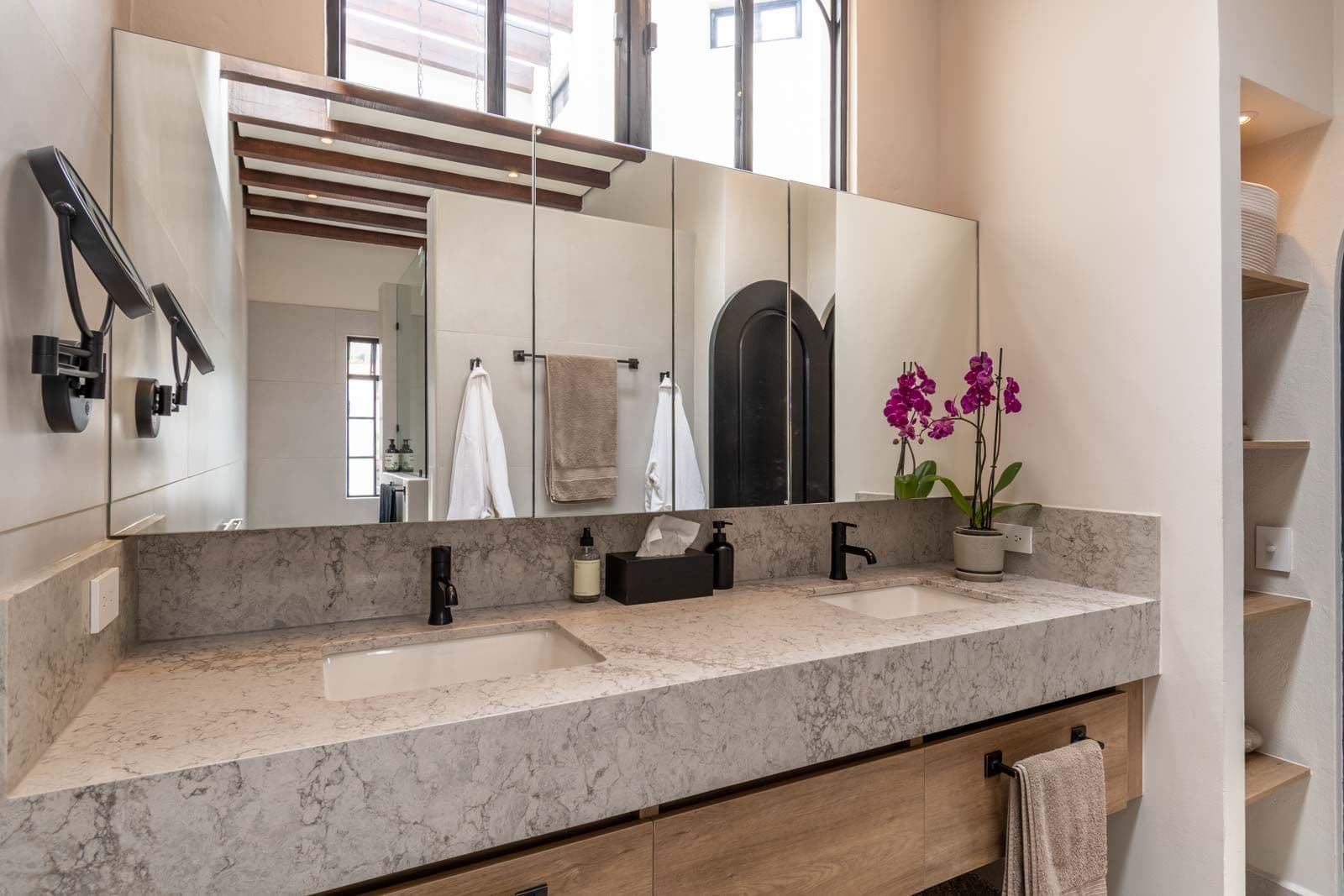 Casa de Luz — Ojo de Agua, San Miguel de Allende — photo 17 — spa-inspired marble bathroom oasis