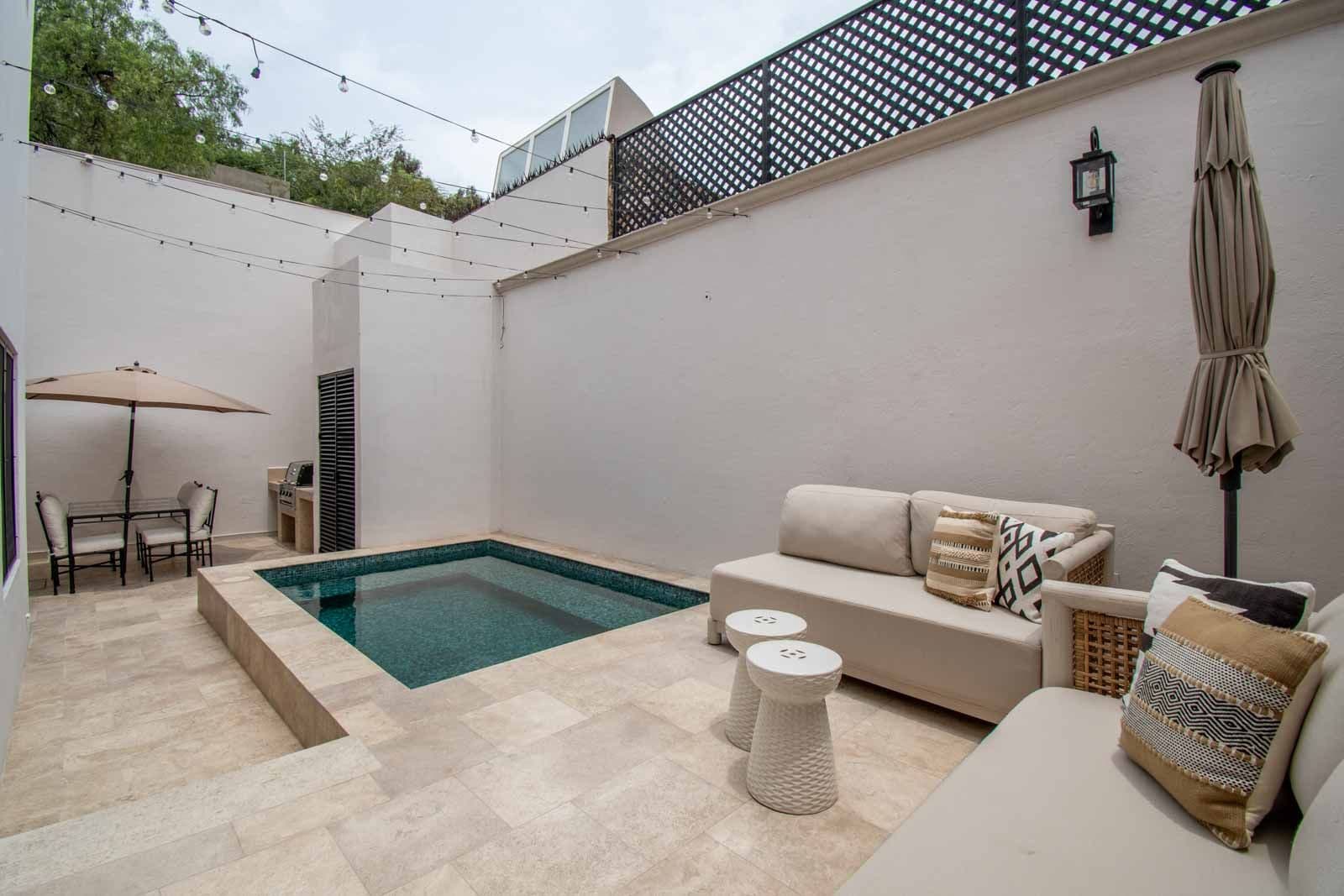 Casa de Luz — Ojo de Agua, San Miguel de Allende — photo 14 — sophisticated courtyard oasis with heated pool