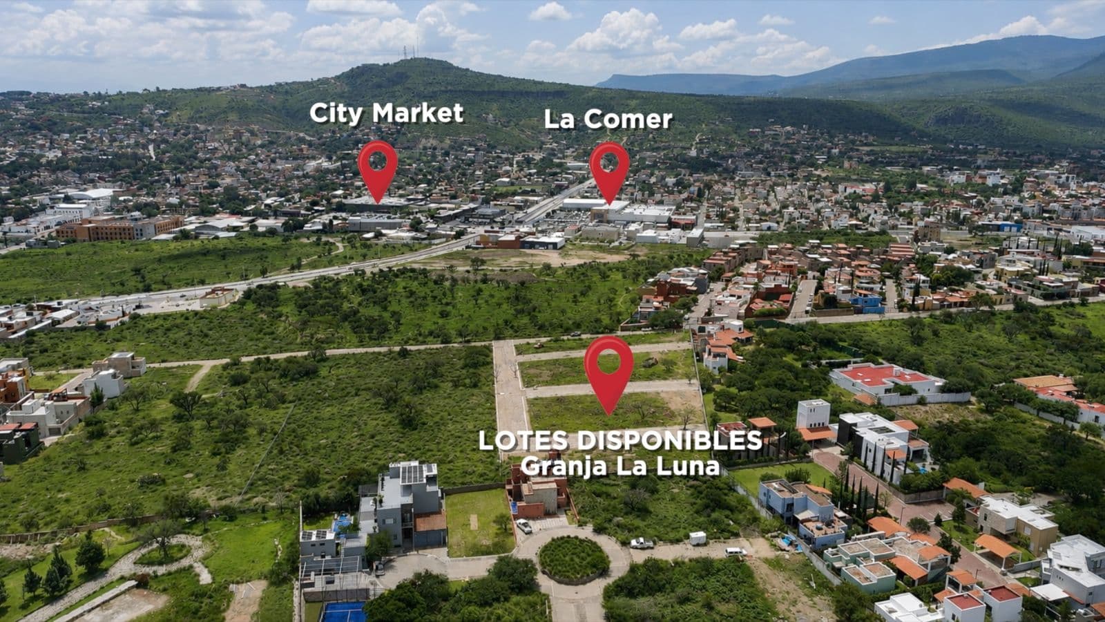 Lote Granja Luna L-4 M-D — Residencial Malanquin la Mesa, San Miguel de Allende — photo 9 — verdant hillside lots, panoramic mountain vistas
