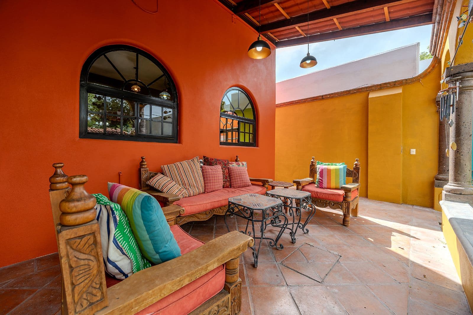 Casa Colorida — Villa de los Frailes, San Miguel de Allende — photo 16 — vibrant covered terrace with authentic charm