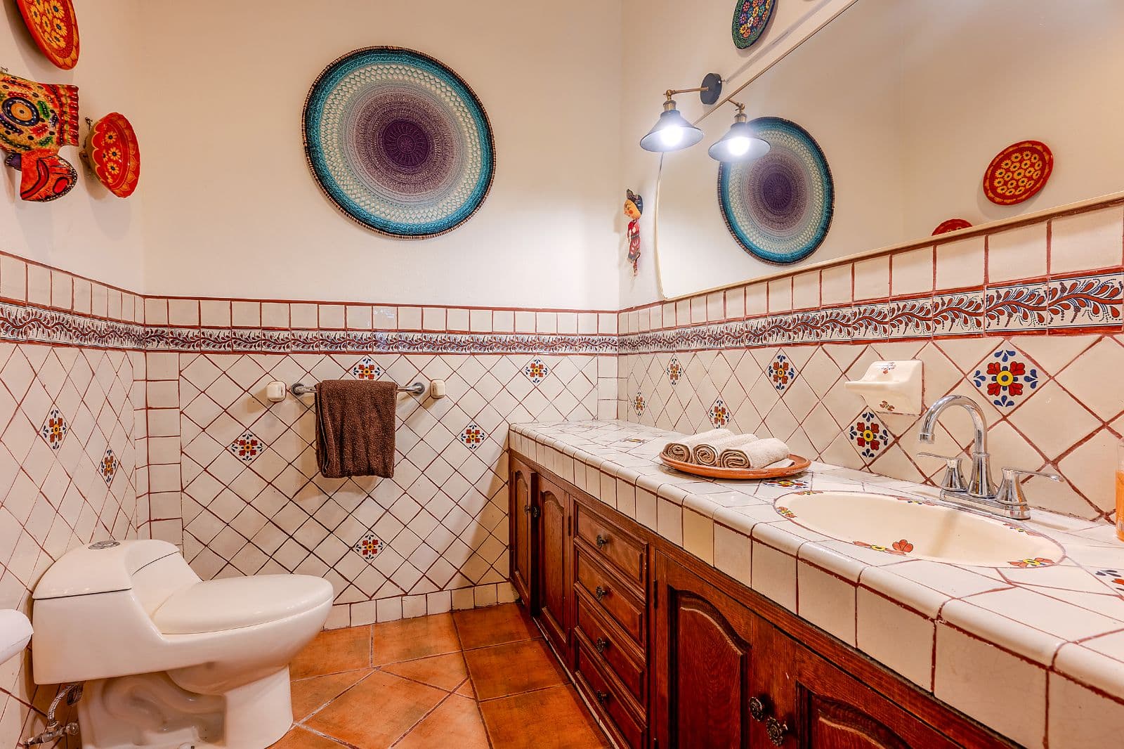Casa Colorida — Villa de los Frailes, San Miguel de Allende — photo 12 — authentic mexican artisan bathroom oasis