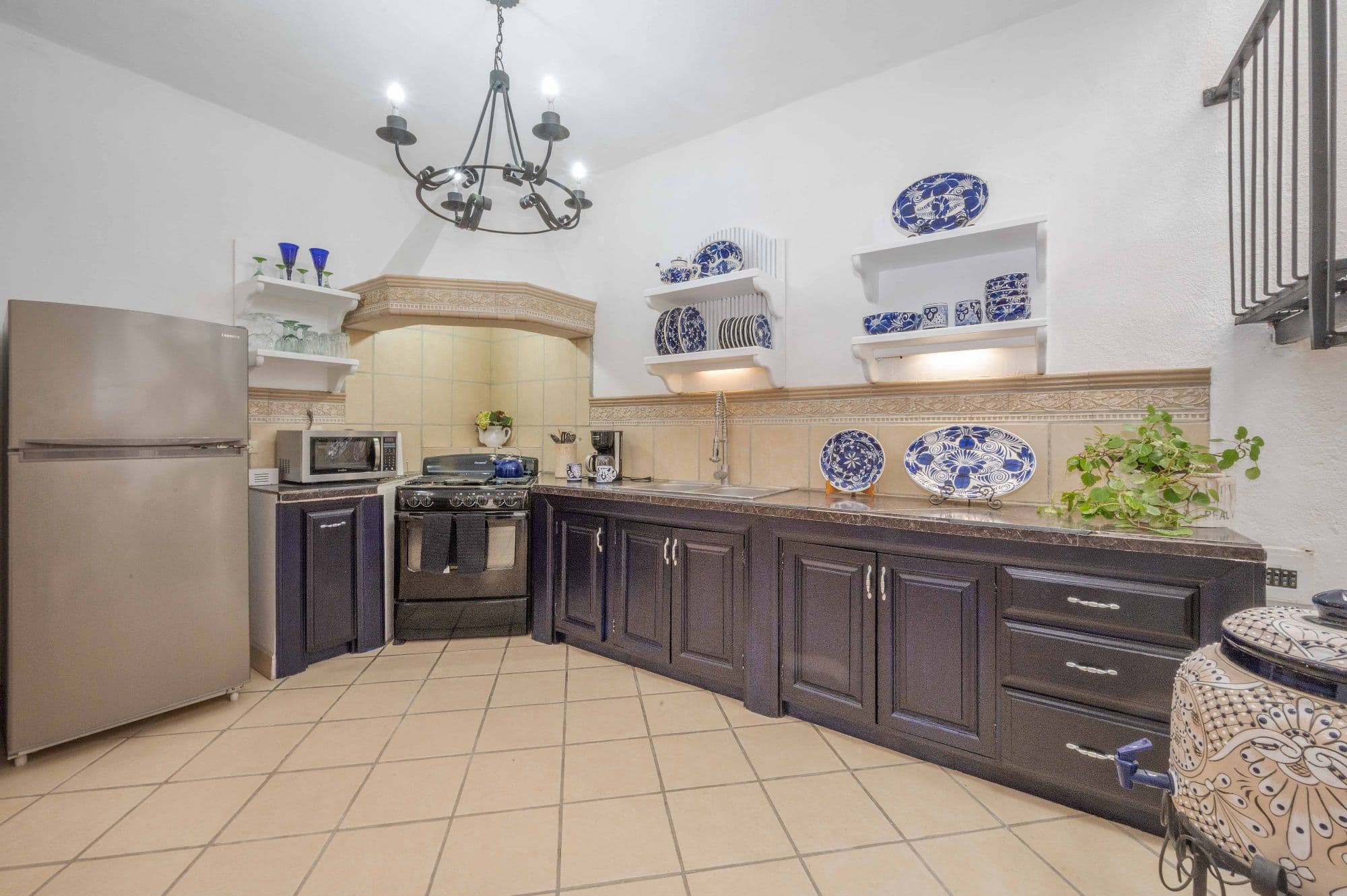 Casa Azul Escondida — San Antonio, San Miguel de Allende — photo 4 — elegant traditional kitchen, authentic charm