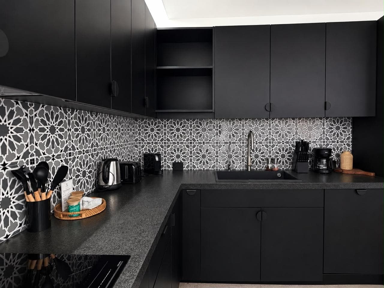 3 · Luxury Penthouse 2 Bedrooms with Private Rooftop - Paseo del Centro — Centro, San Miguel de Allende — photo 9 — sophisticated modern kitchen with artisan details