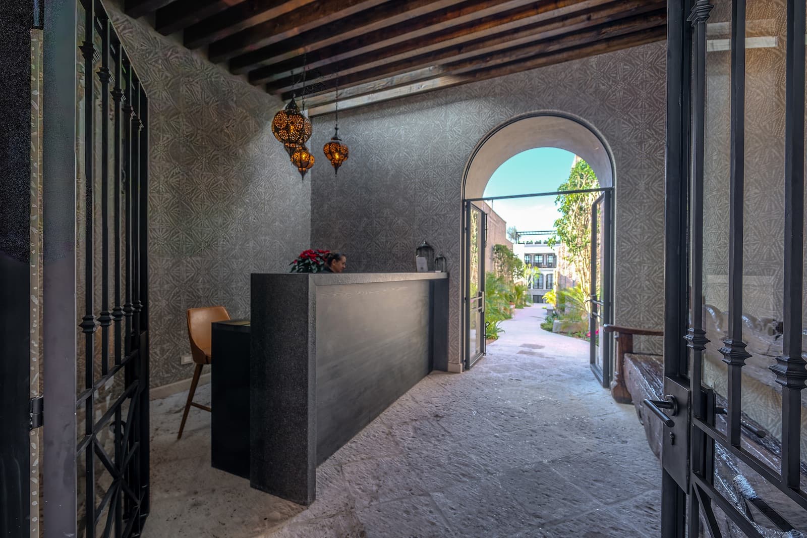 3 · Luxury Penthouse 2 Bedrooms with Private Rooftop - Paseo del Centro — Centro, San Miguel de Allende — photo 15 — elegant reception gallery, timeless courtyard views