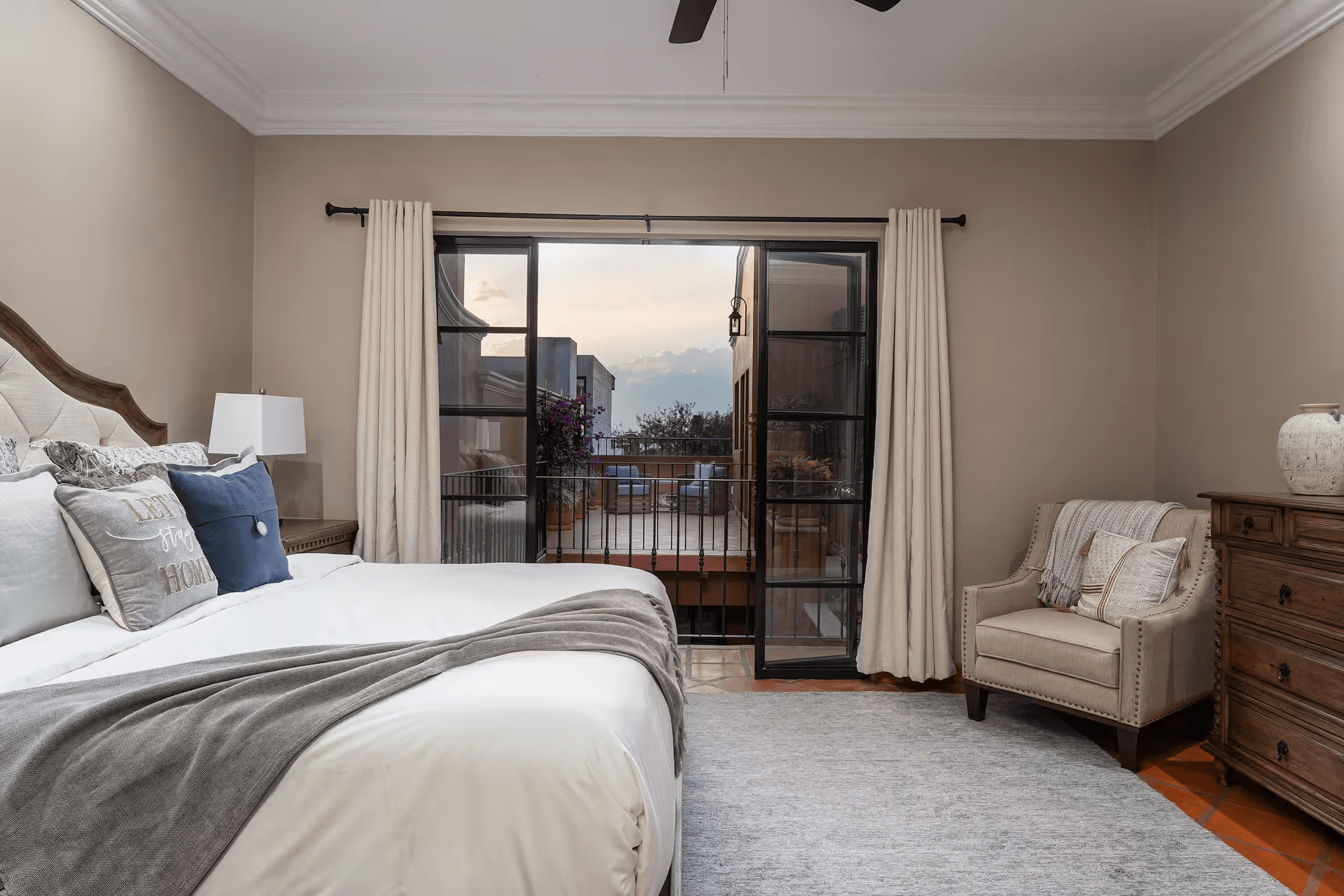 Casa Mimosa — San Antonio, San Miguel de Allende — photo 10 — mountain-view master suite, serene elegance