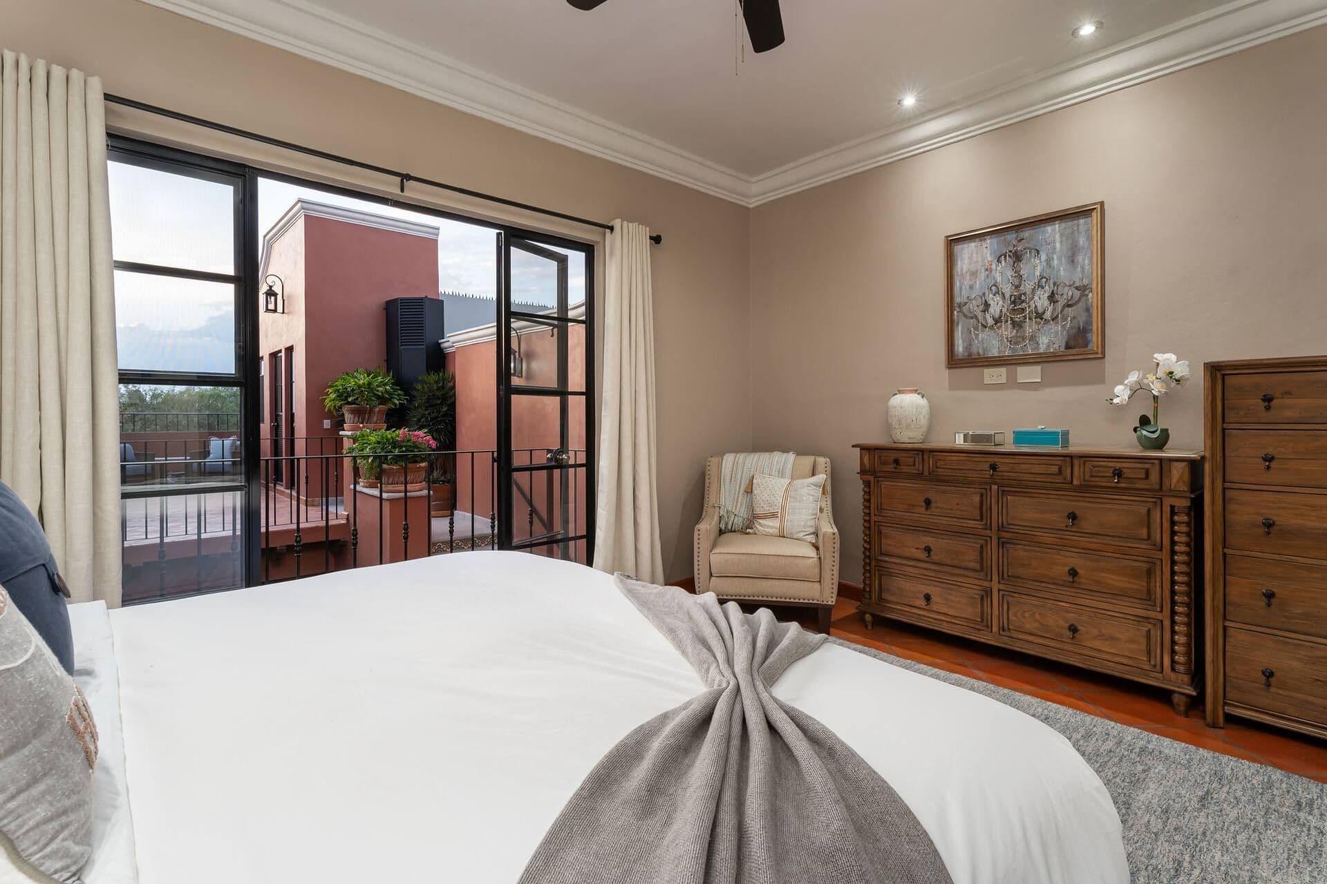 Casa Mimosa — San Antonio, San Miguel de Allende — photo 11 — luminous master suite with terrace views