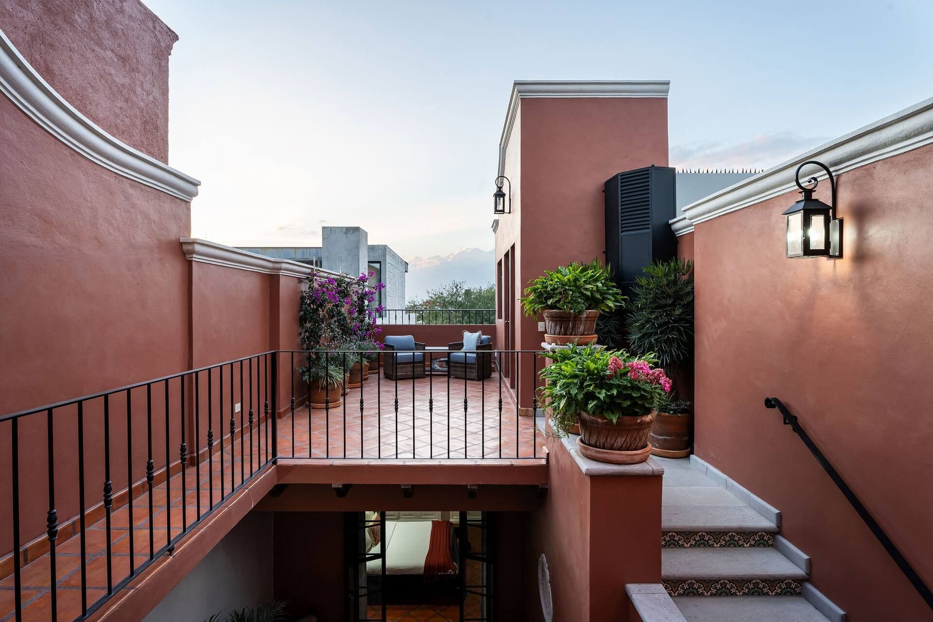 Casa Mimosa — San Antonio, San Miguel de Allende — photo 27 — enchanting rooftop terrace, mountain views