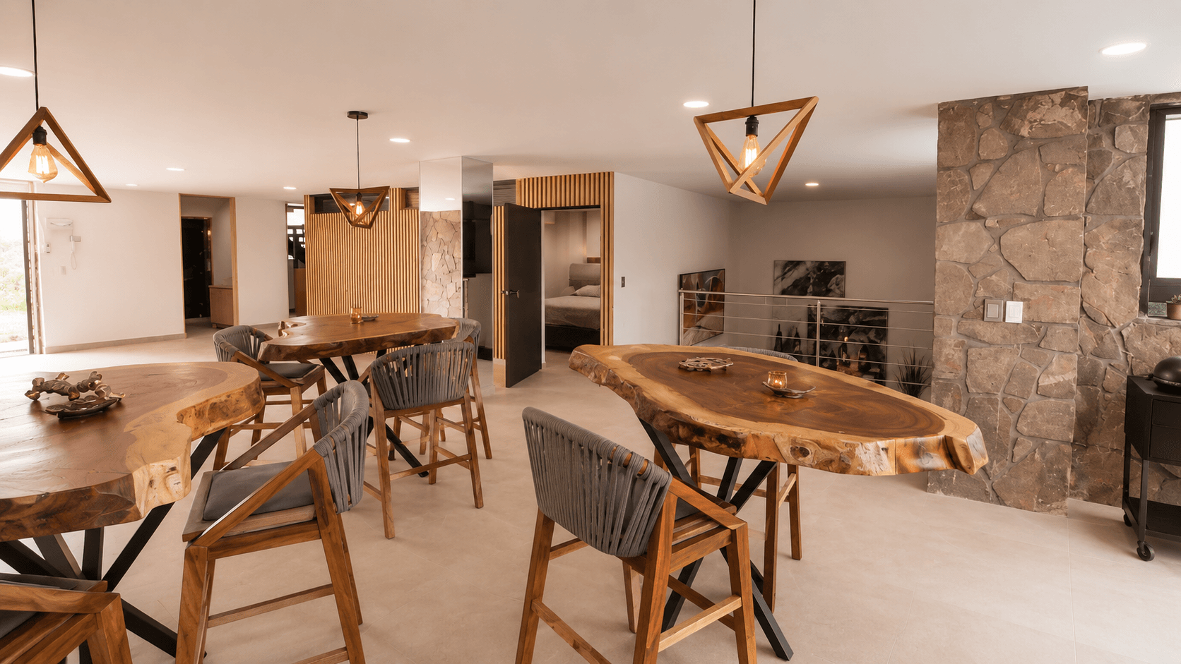 Casa Ventanas — Club de Golf Ventanas, San Miguel de Allende — photo 12 — sophisticated open-concept entertaining space