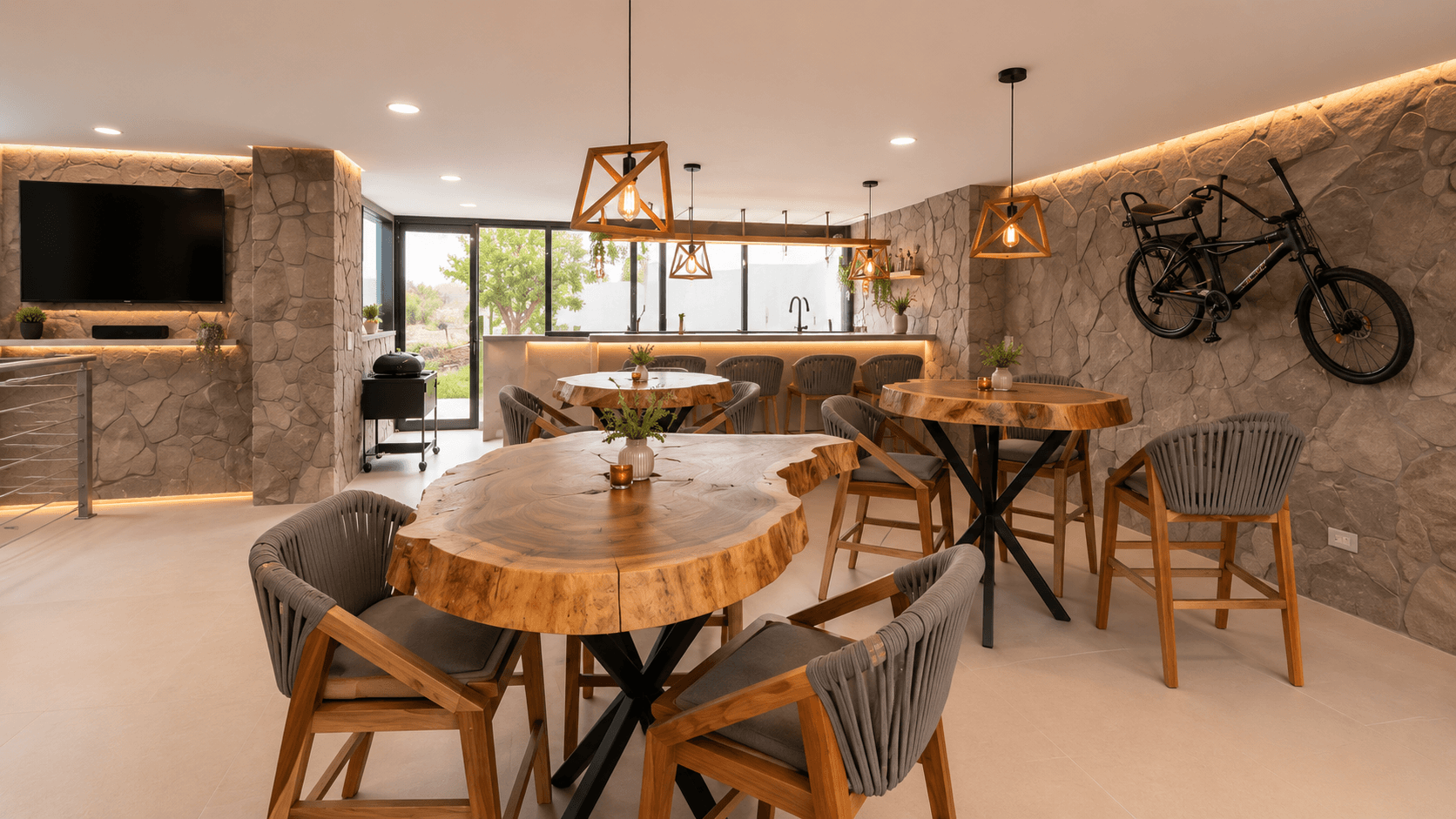 Casa Ventanas — Club de Golf Ventanas, San Miguel de Allende — photo 15 — modern luxury gathering spaces, naturally illuminated