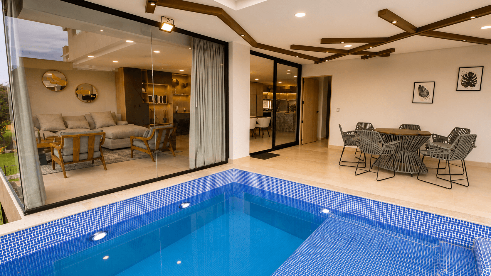 Casa Ventanas — Club de Golf Ventanas, San Miguel de Allende — photo 20 — indoor pool, sophisticated entertaining spaces