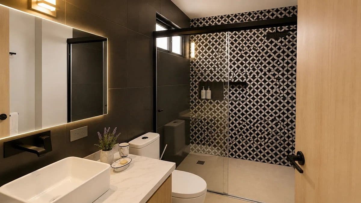 Casa Ventanas — Club de Golf Ventanas, San Miguel de Allende — photo 50 — contemporary spa-inspired luxury bathroom sanctuary
