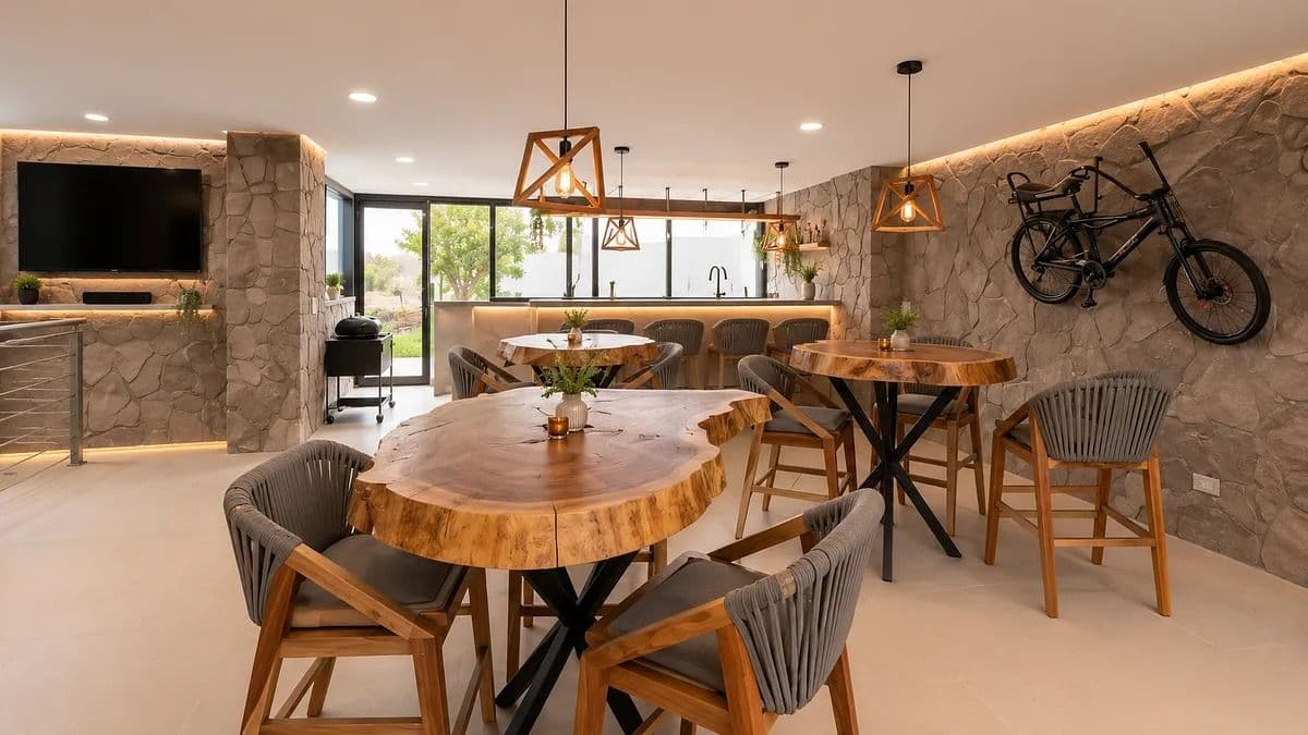 Casa Ventanas — Club de Golf Ventanas, San Miguel de Allende — photo 45 — modern rustic entertaining space perfected
