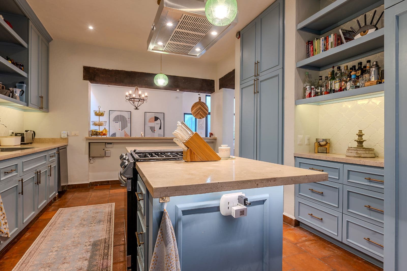 Casa Blue — La Palmita, San Miguel de Allende — photo 2 — sophisticated chef's kitchen, timeless elegance