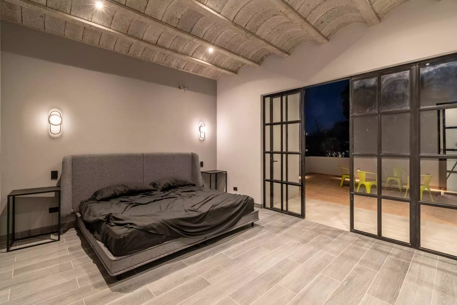 Brut House — San Antonio, San Miguel de Allende — photo 24 — contemporary luxury master suite, skylit serenity