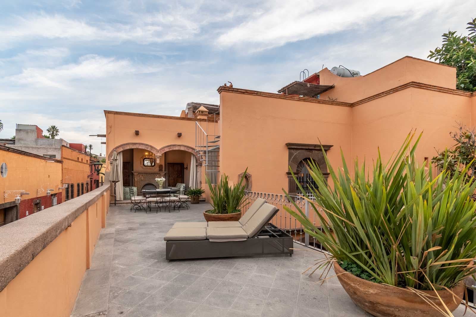 Casa Recreo — Centro, San Miguel de Allende — photo 20 — radiant terrace with charming colonial architecture