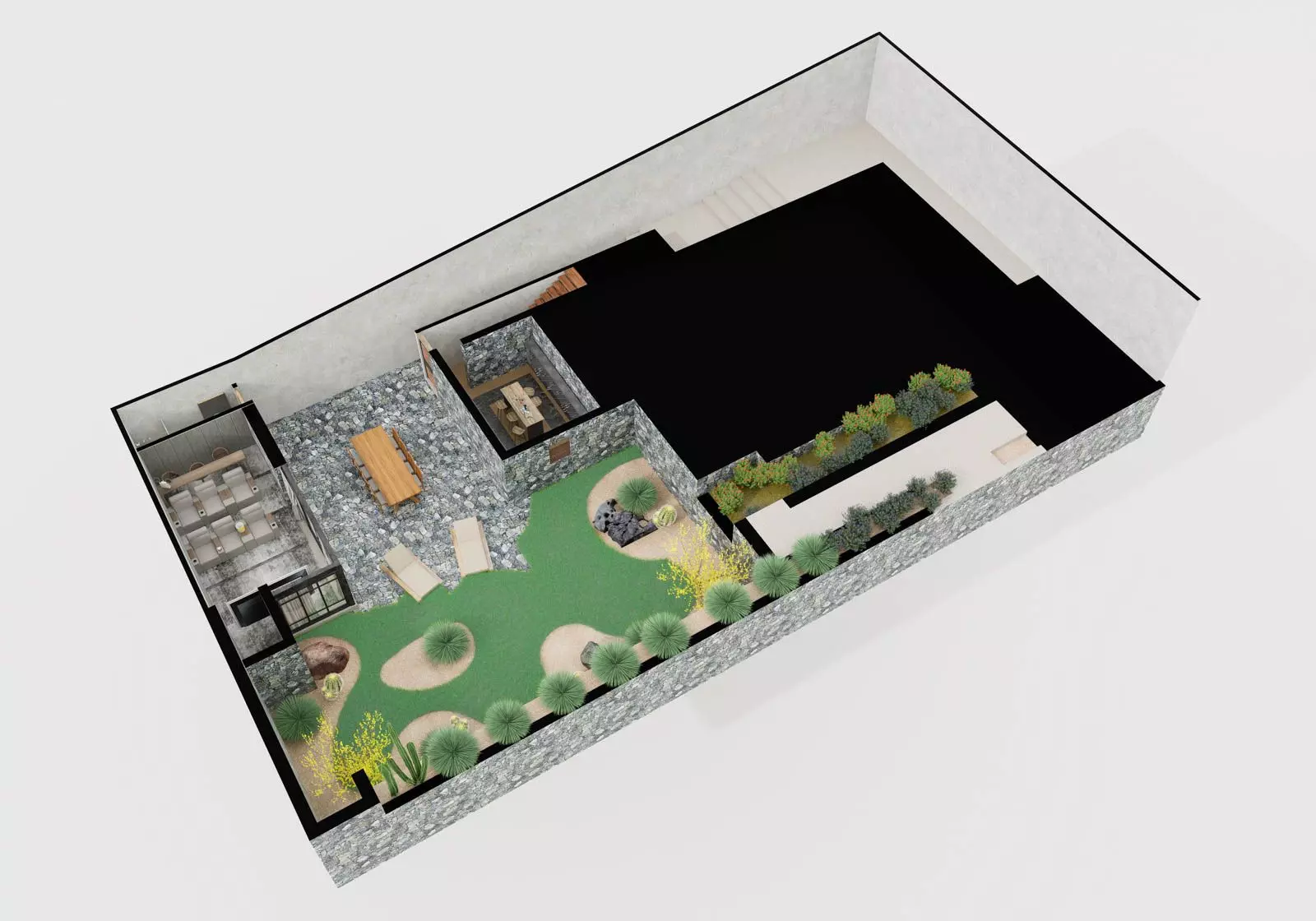 Casa del Arbol — Villa de los Frailes, San Miguel de Allende — photo 20 — contemporary courtyard oasis with abundant light