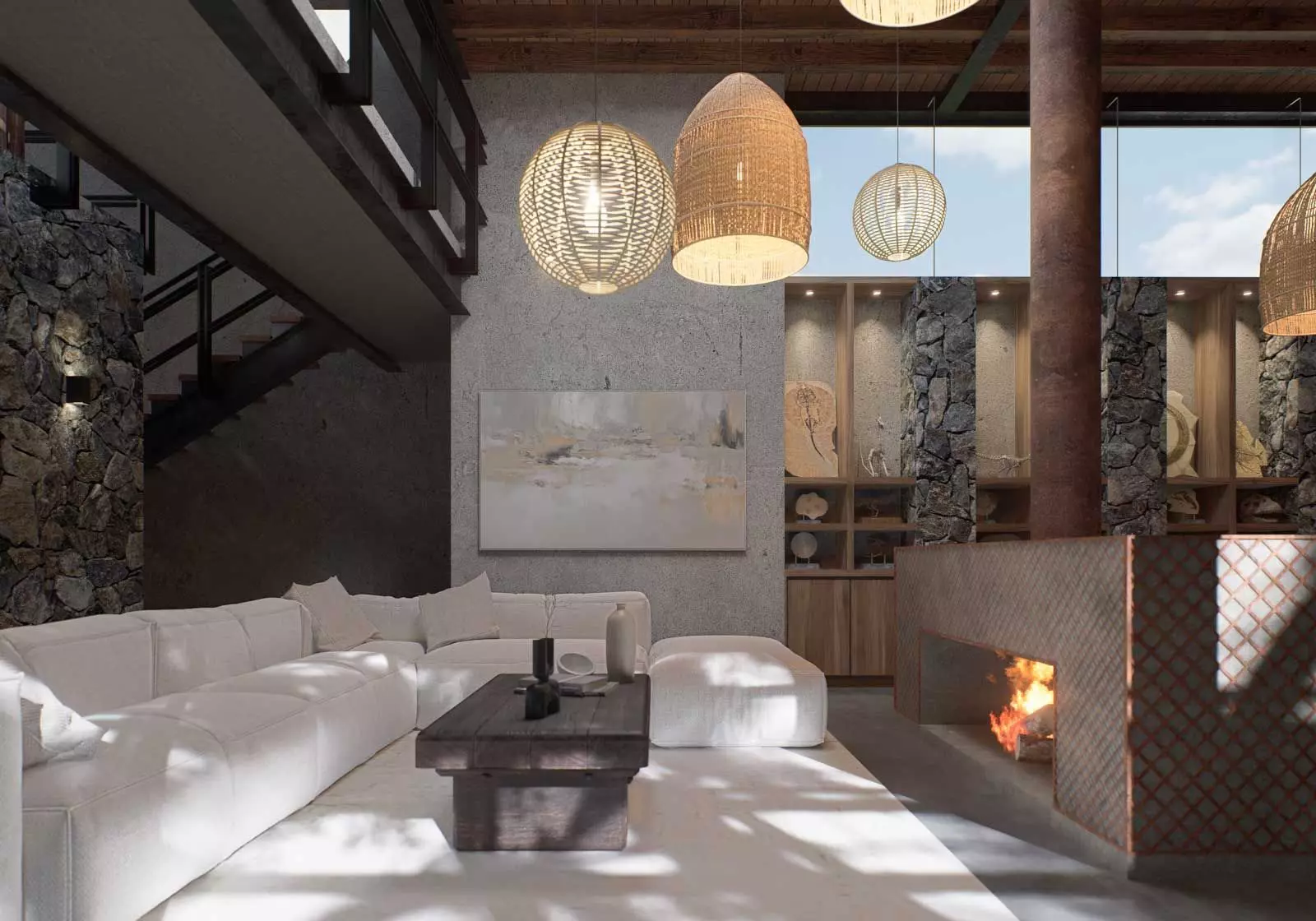 Casa del Arbol — Villa de los Frailes, San Miguel de Allende — photo 15 — sophisticated loft with soaring architectural drama