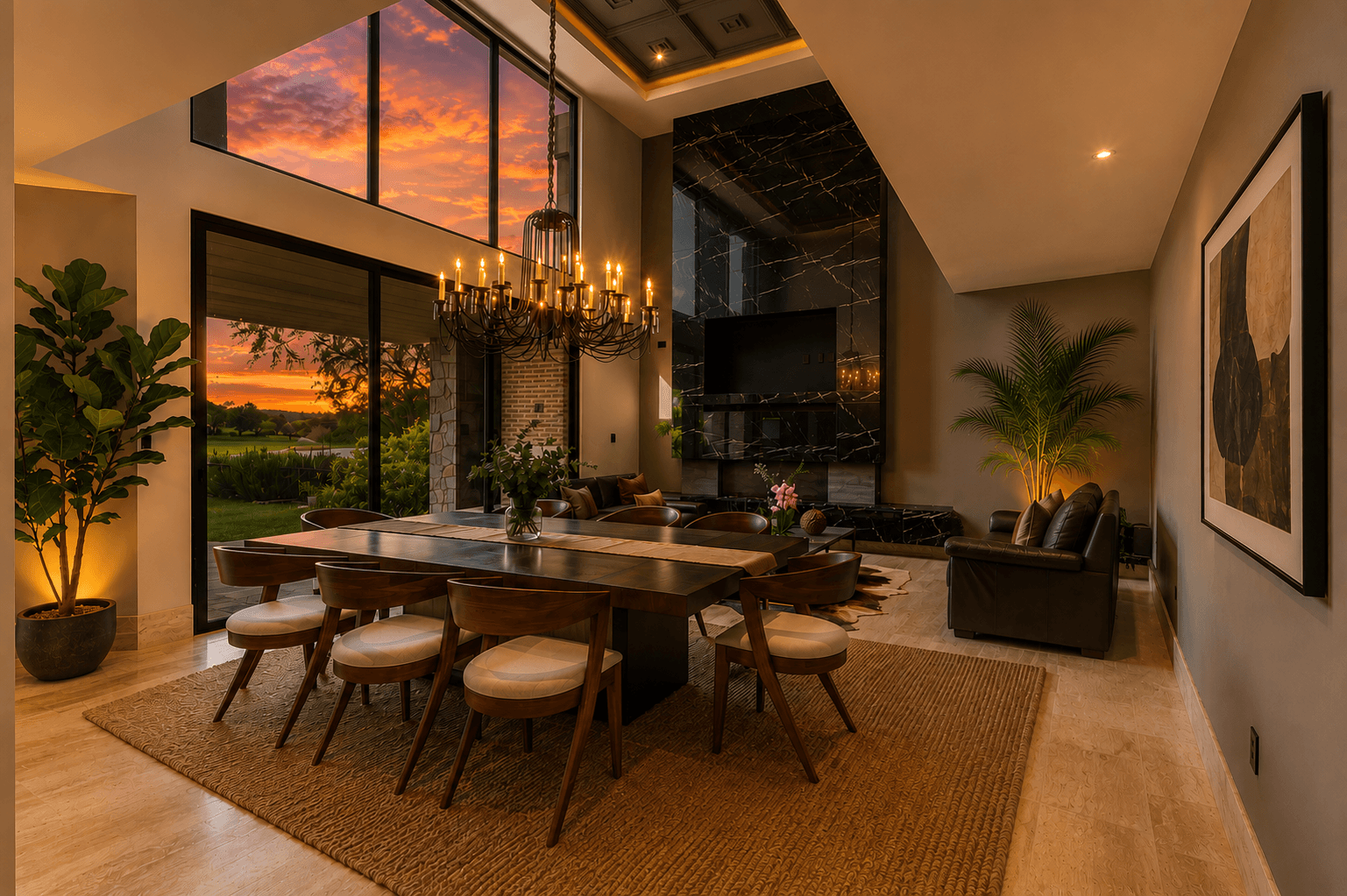 Casa Fairway 7 — Club de Golf Ventanas, San Miguel de Allende — photo 12 — sunset views, sophisticated modern elegance