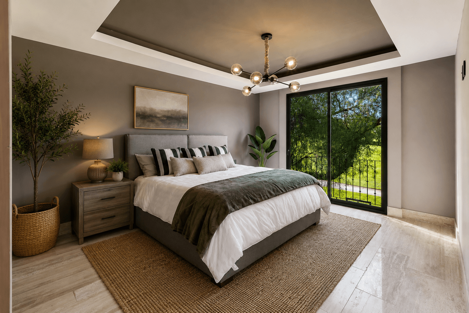 Casa Fairway 7 — Club de Golf Ventanas, San Miguel de Allende — photo 16 — serene primary suite, verdant views