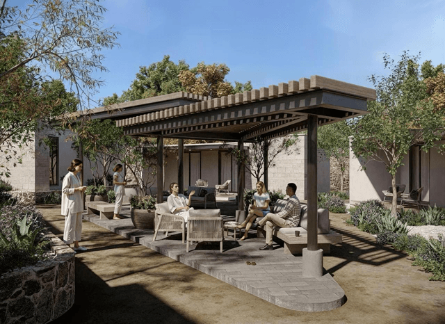AURA SAN MIGUEL — San Miguel de Allende Centro, San Miguel de Allende — photo 6 — elegant courtyard gathering space, dappled shade