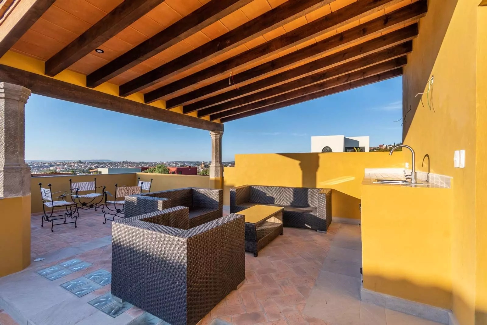 Villa Tamayo — Guadiana, San Miguel de Allende — photo 17 — panoramic rooftop terrace, sophisticated entertaining space