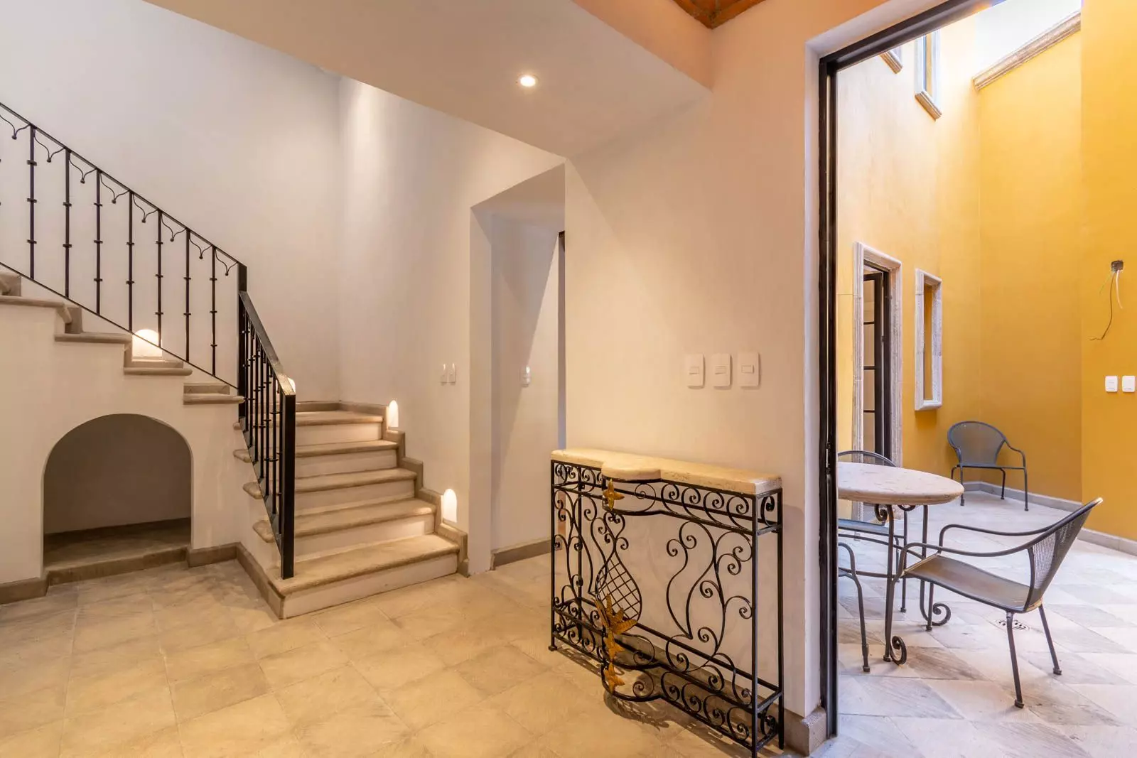 Villa Tamayo — Guadiana, San Miguel de Allende — photo 21 — elegant foyer with soaring ceilings