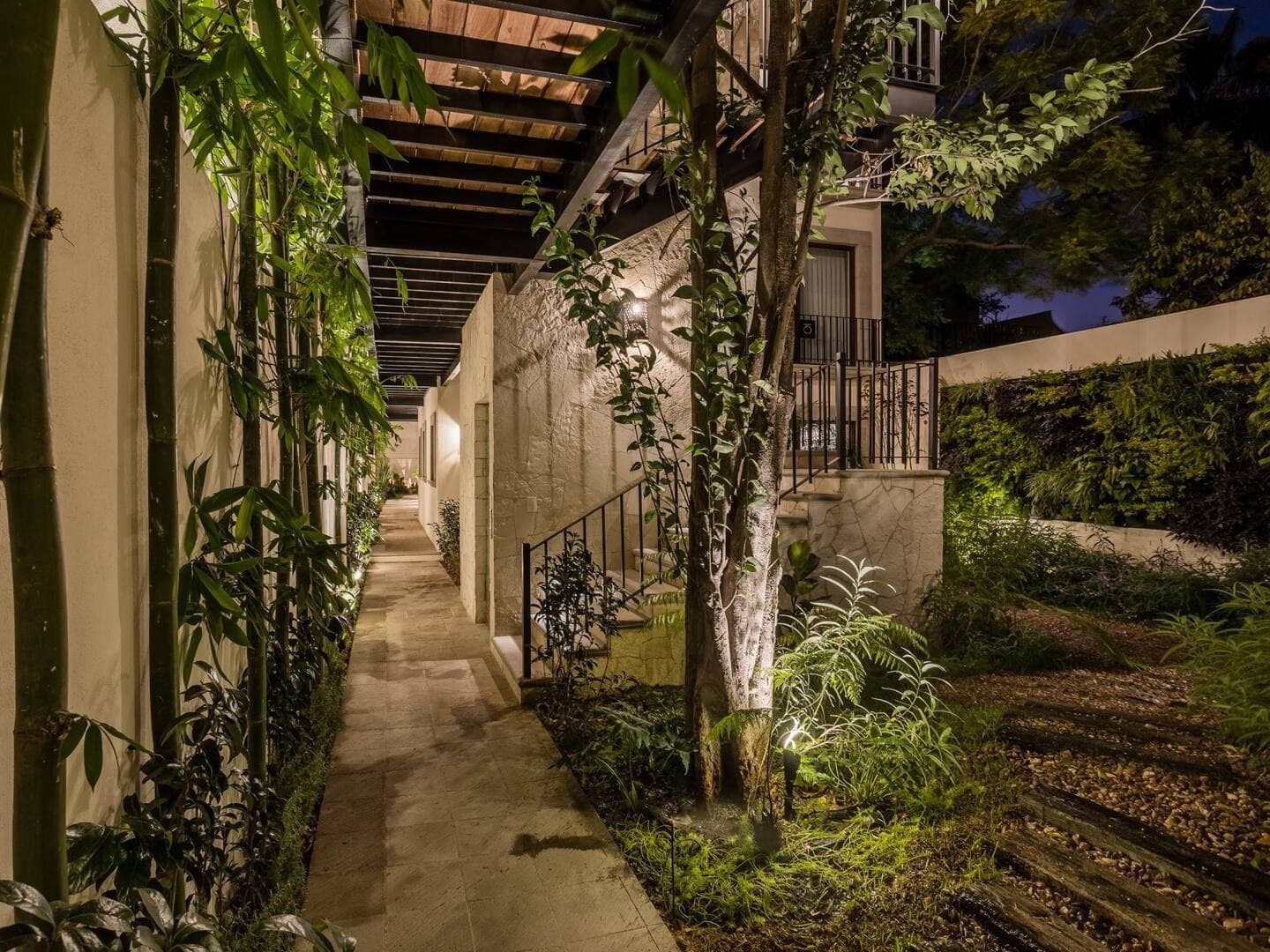 Quinta Tenerías (Units 2, 4 & 5) — Centro, San Miguel de Allende — photo 5 — enchanting courtyard passage, verdant ambiance