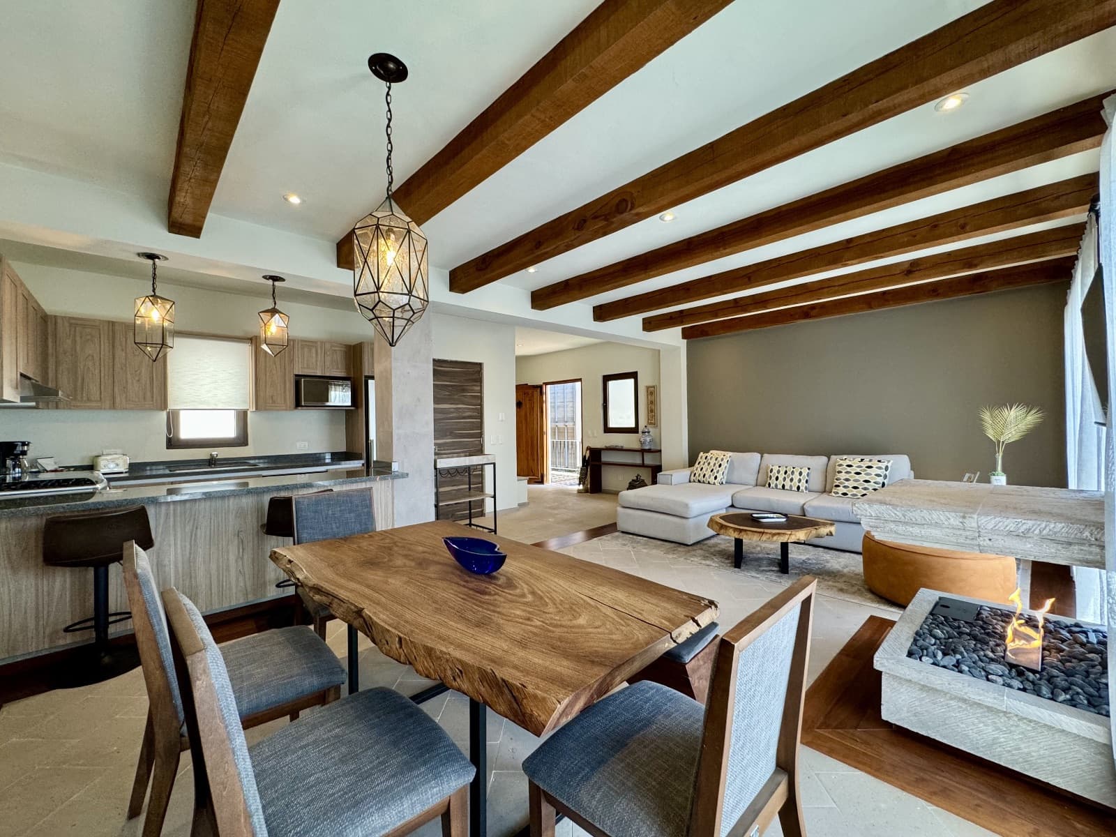 Quinta Tenerías (Units 2, 4 & 5) — Centro, San Miguel de Allende — photo 17 — open-concept living with rustic elegance