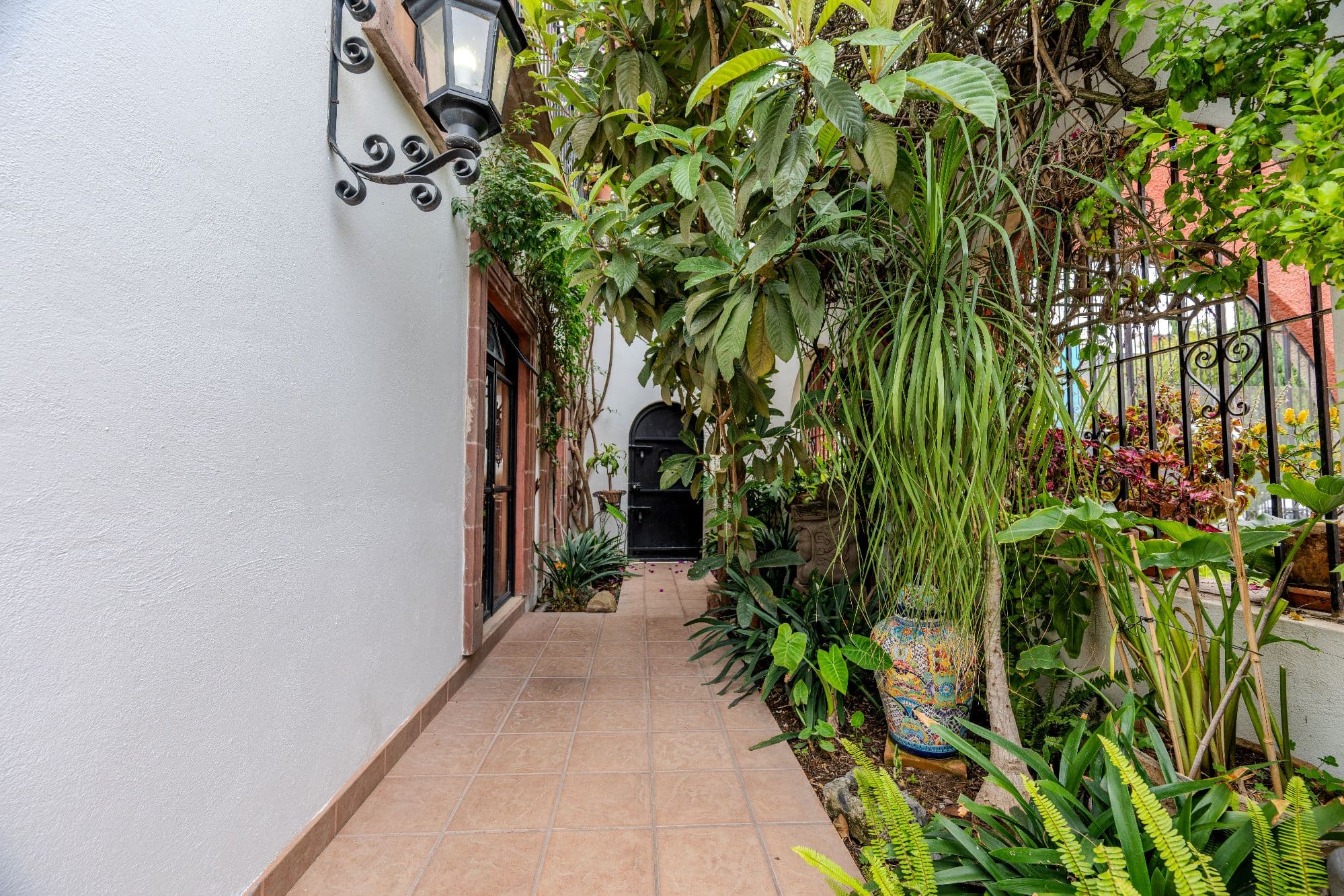 Casa De Las Máscaras — Atascadero (Arcos de San Miguel), San Miguel de Allende — photo 3 — enchanting verdant passageway invites exploration