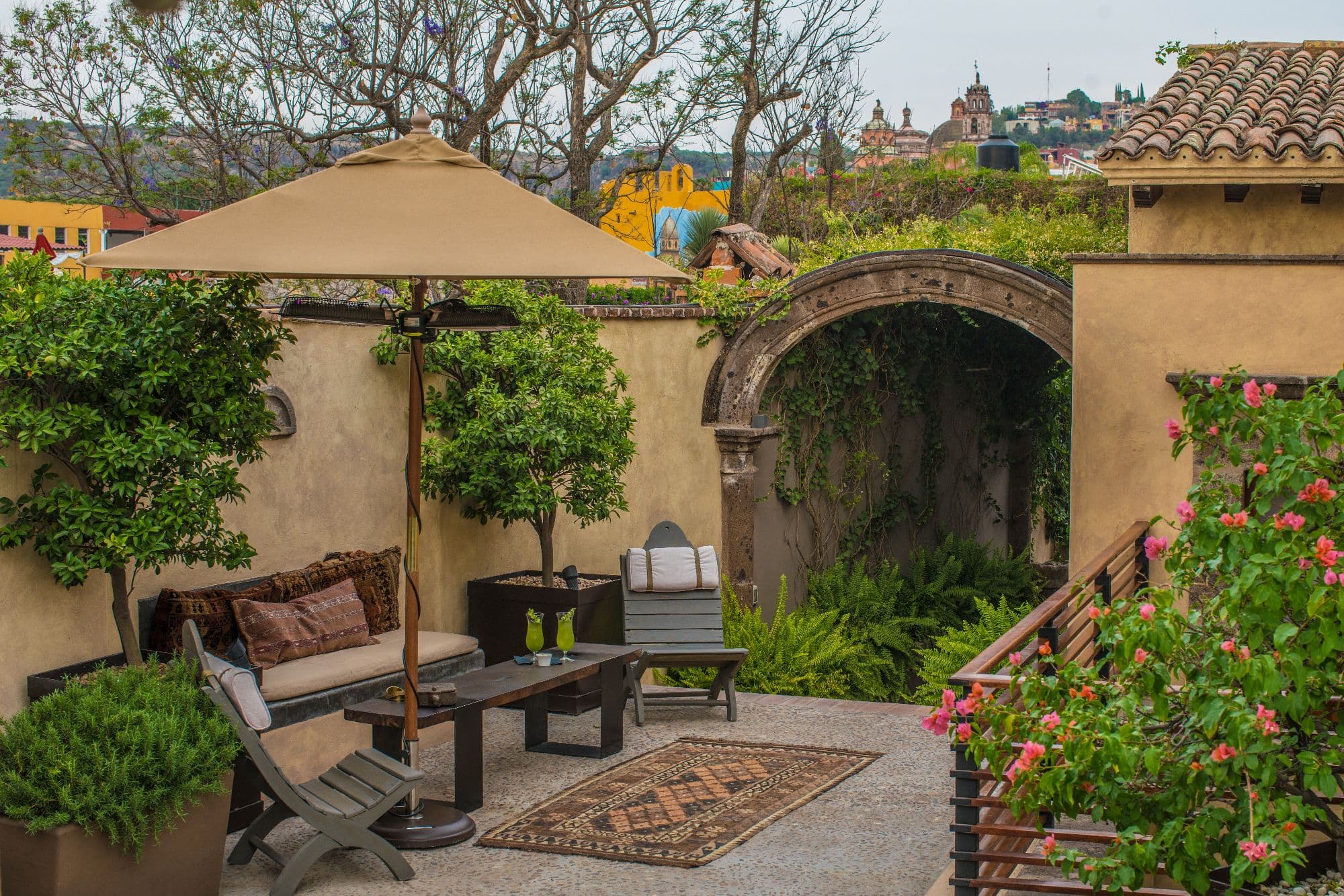 Casa No Name — Centro, San Miguel de Allende — photo 23 — enchanting courtyard with panoramic views