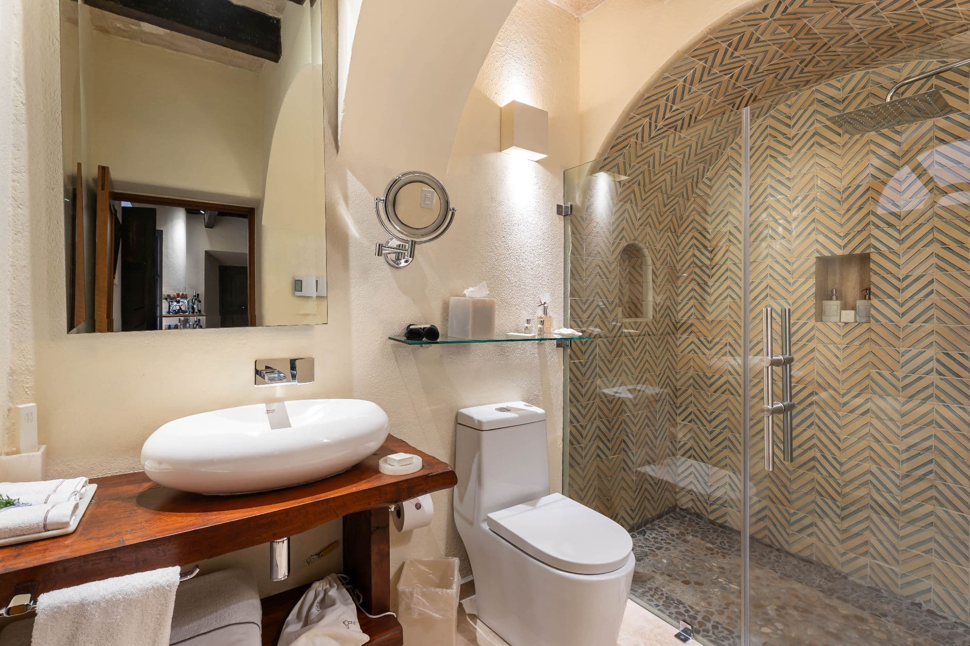 Casa No Name — Centro, San Miguel de Allende — photo 55 — spa-inspired ensuite with artisanal details