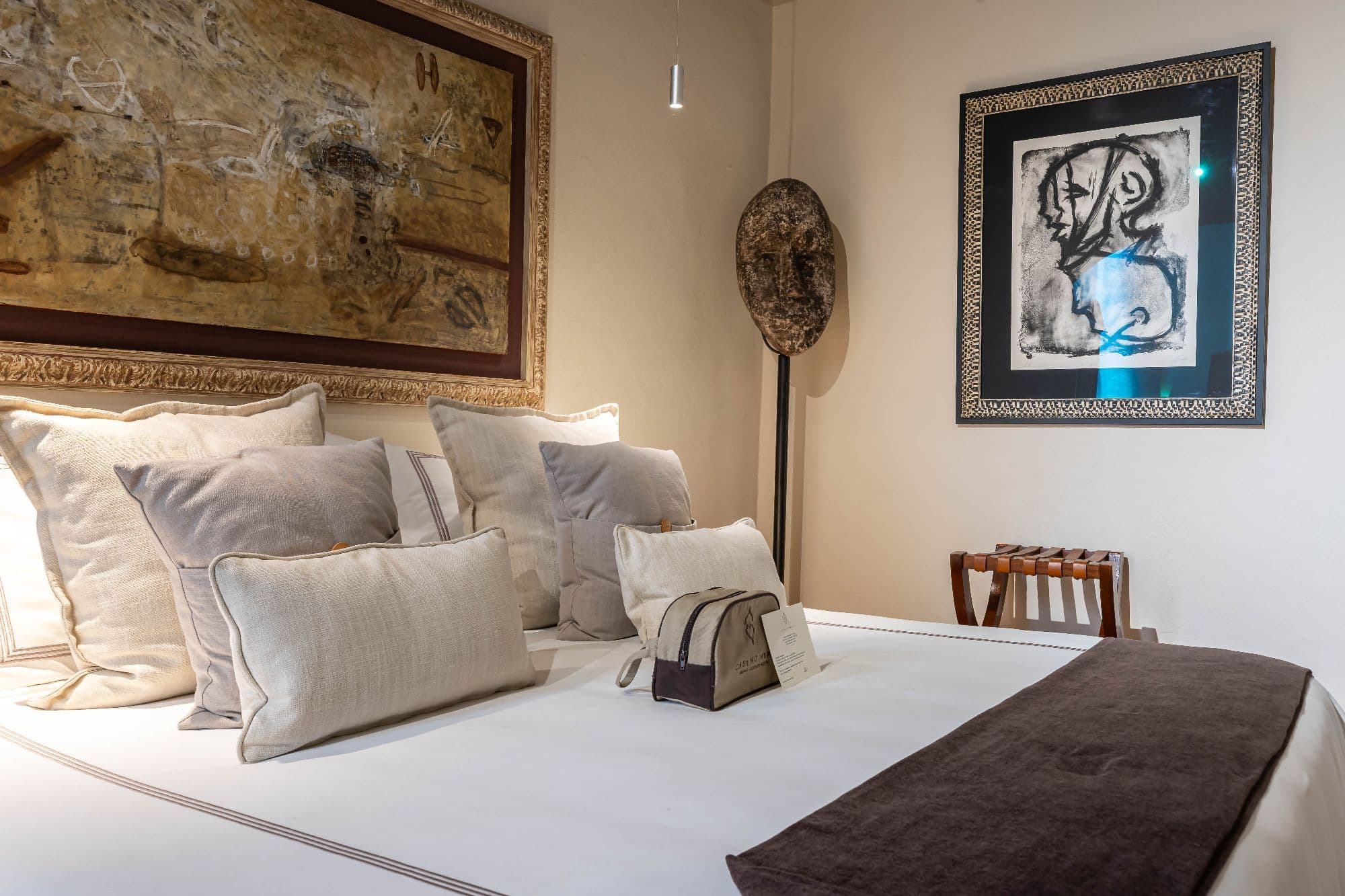 Casa No Name — Centro, San Miguel de Allende — photo 40 — curated bedroom with artistic sophistication