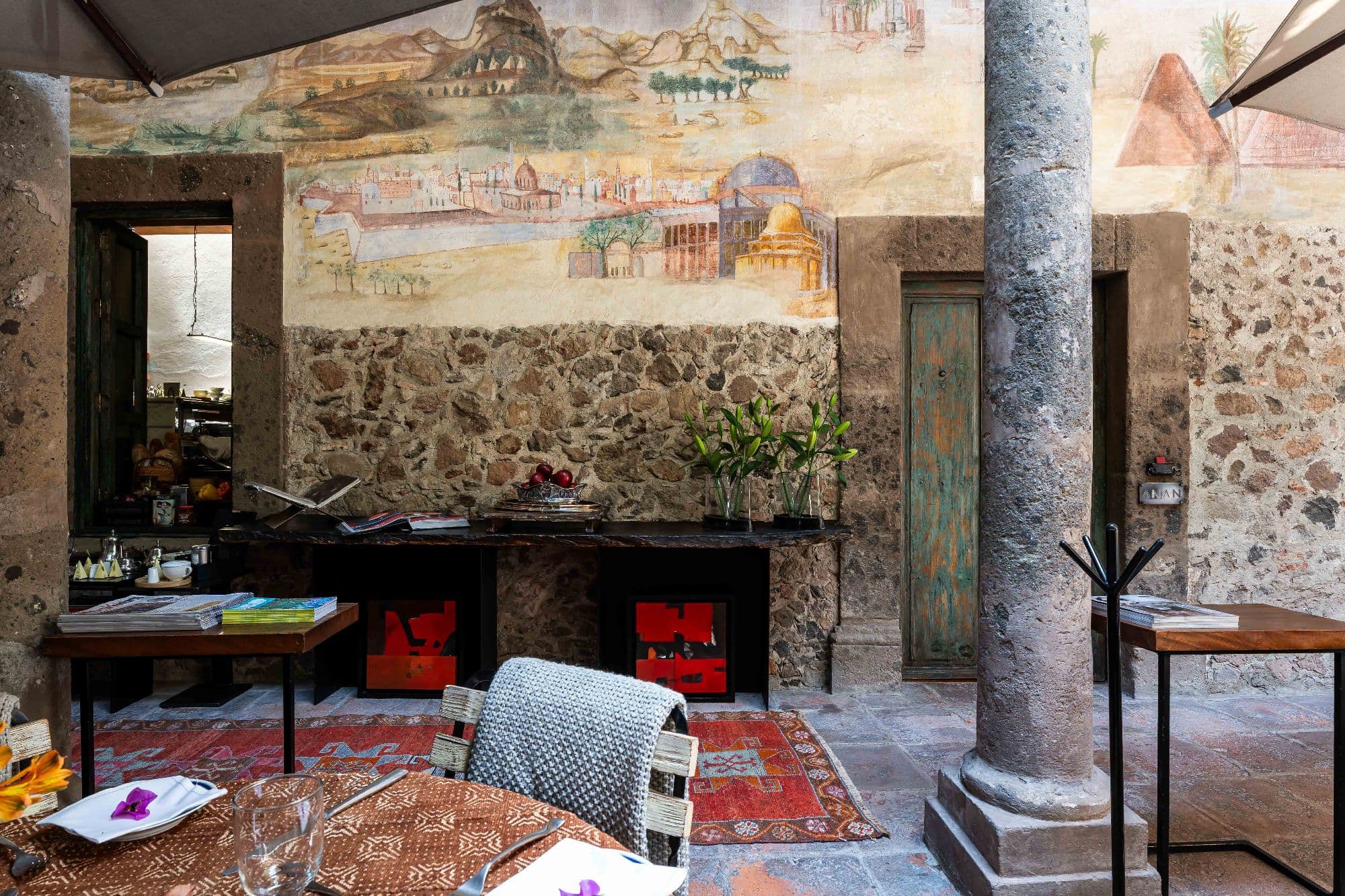Casa No Name — Centro, San Miguel de Allende — photo 10 — charming colonial courtyard with authentic murals