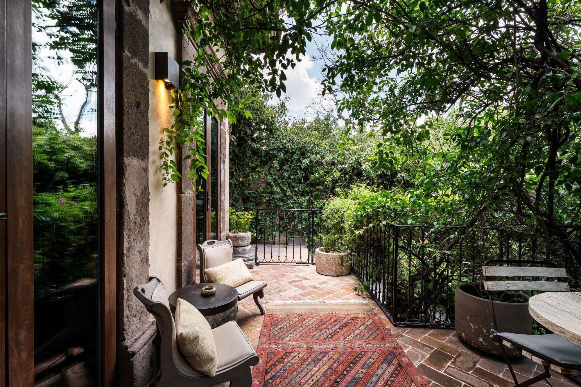 Casa No Name — Centro, San Miguel de Allende — photo 38 — verdant terrace, bohemian garden sanctuary